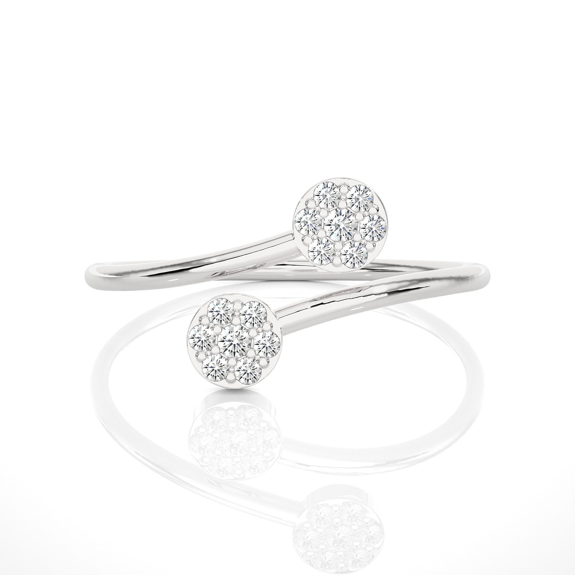 Light Minimalist Diamond Ring 3D print model_4