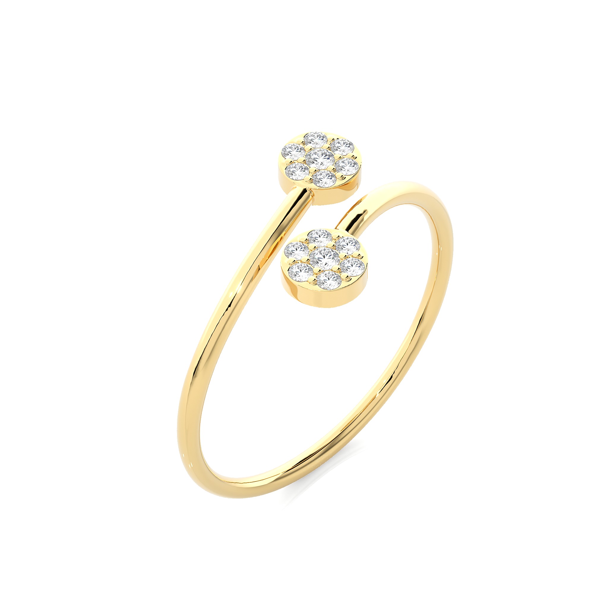 Light Minimalist Diamond Ring 3D print model_9