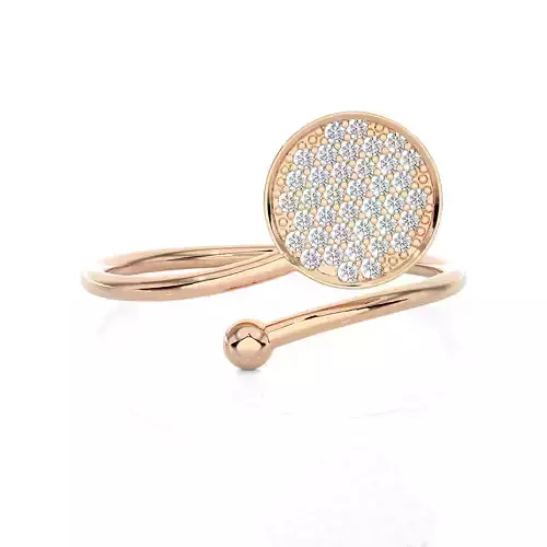 Light Minimalist Diamond Ring 3D print model