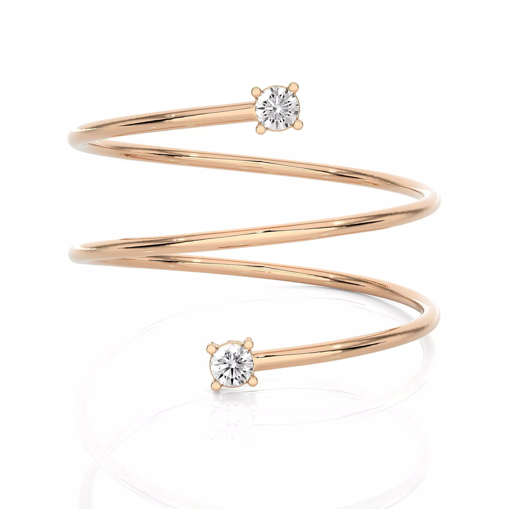 Light Minimalist Diamond Ring 3D print model_0