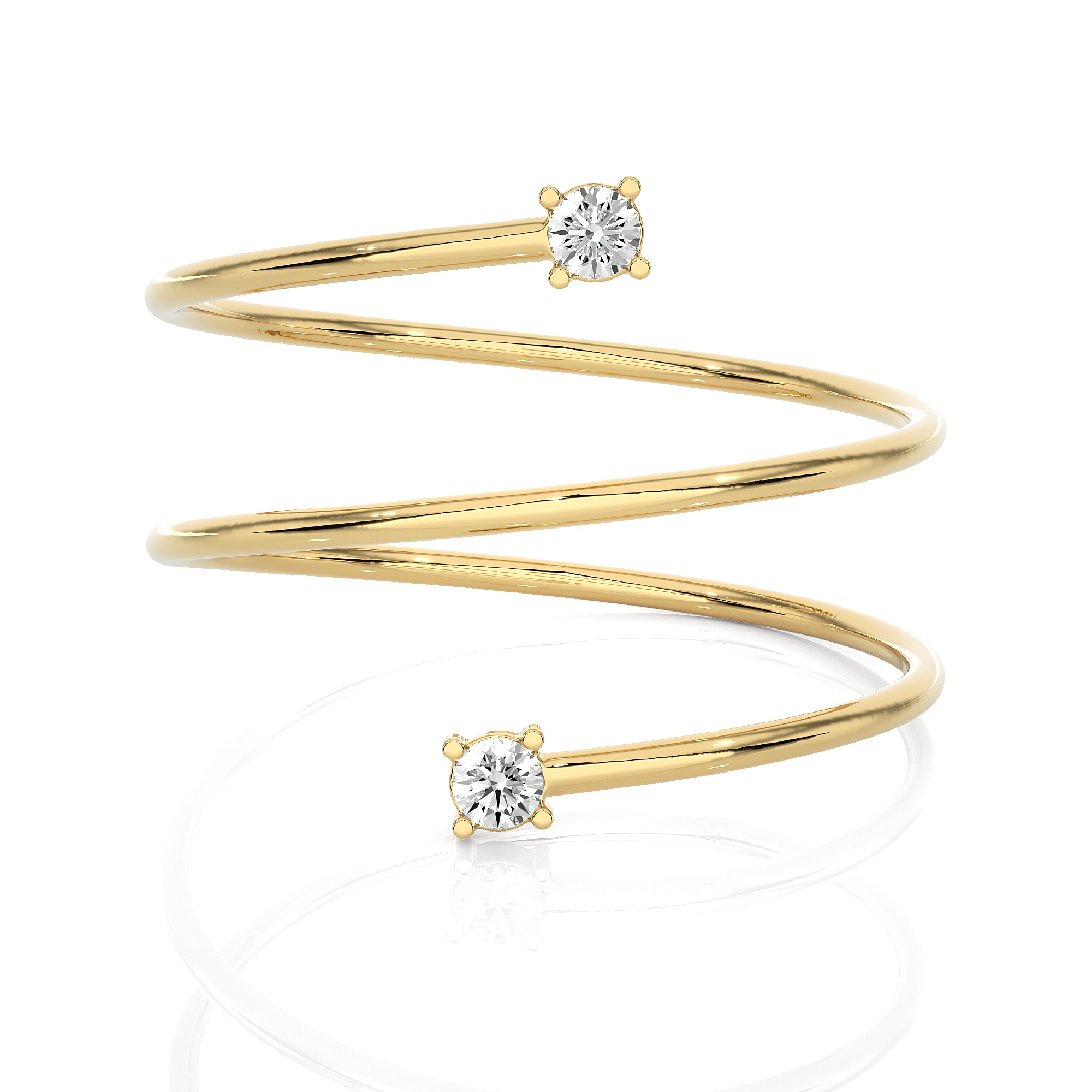 Light Minimalist Diamond Ring 3D print model_2