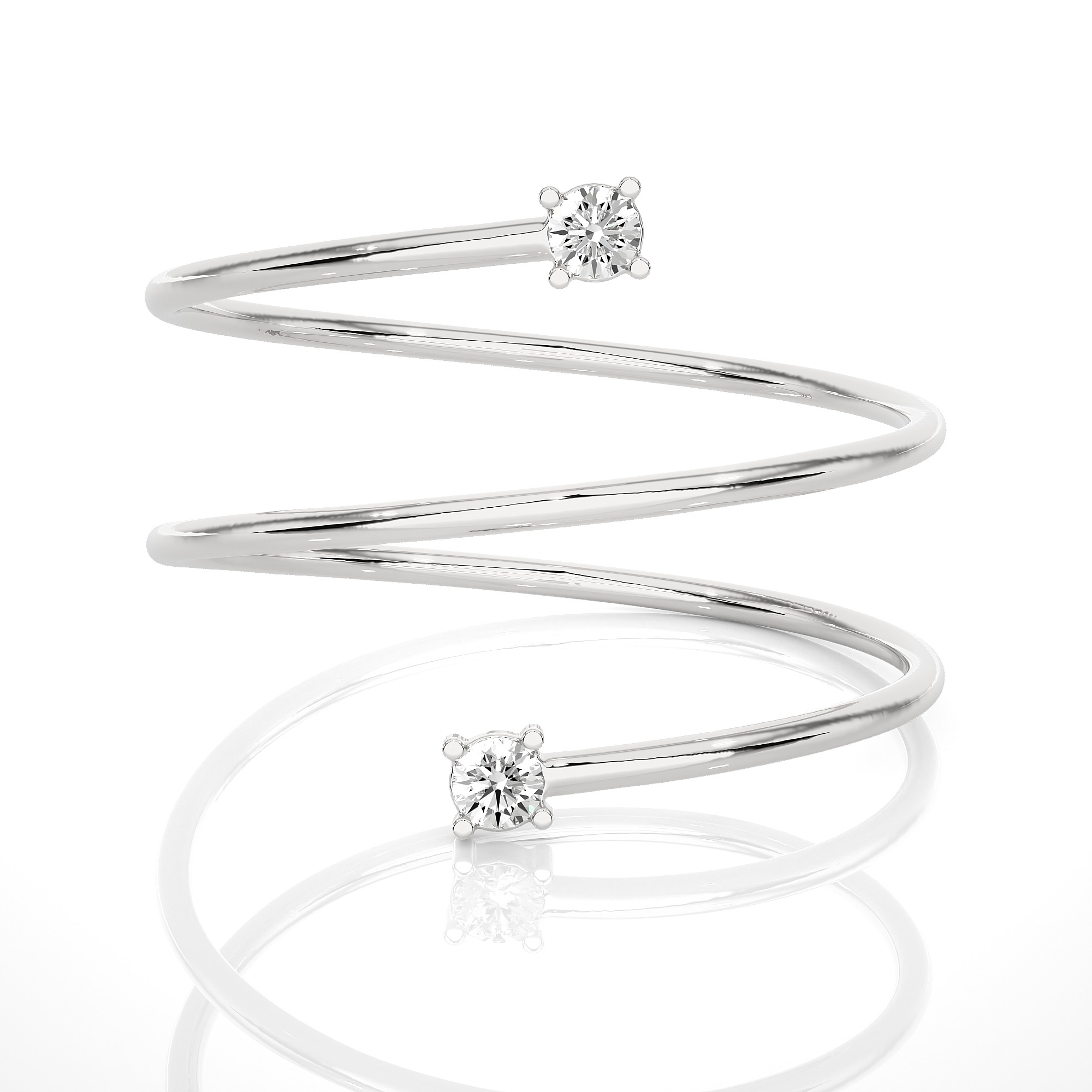 Light Minimalist Diamond Ring 3D print model_1