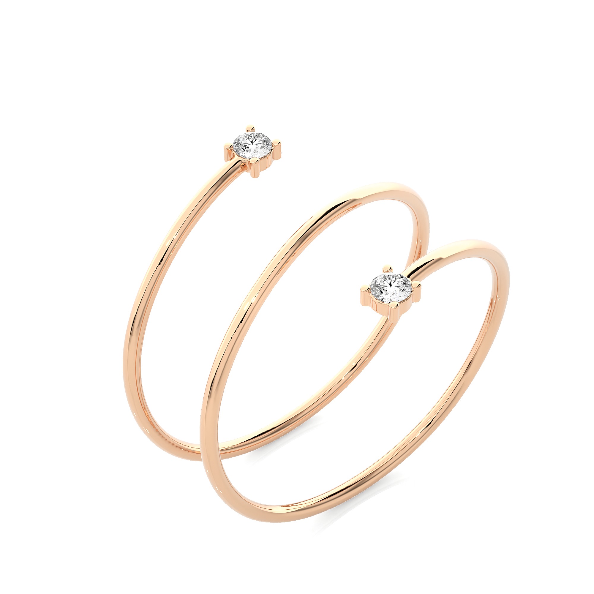 Light Minimalist Diamond Ring 3D print model_5