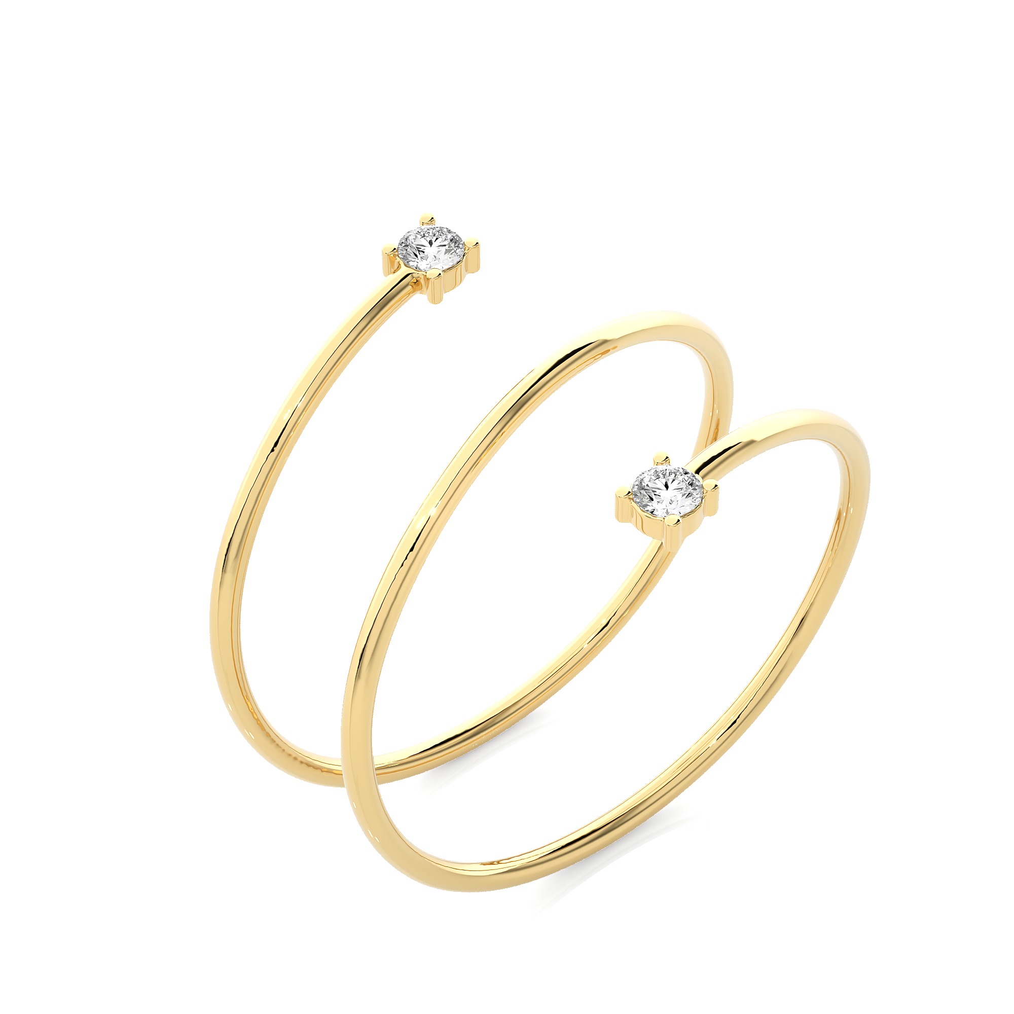 Light Minimalist Diamond Ring 3D print model_6