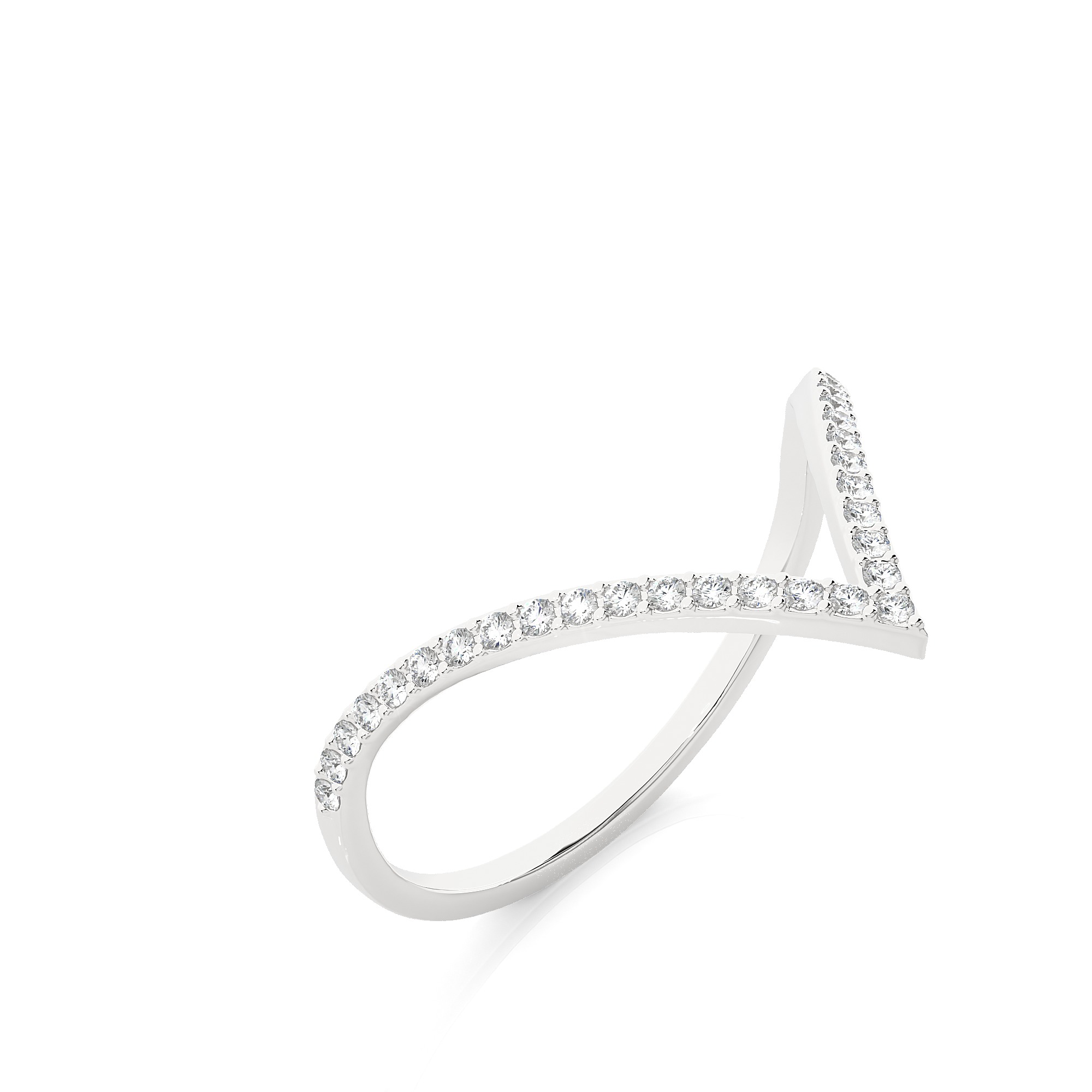 Light Minimalist Diamond Ring 3D print model_9