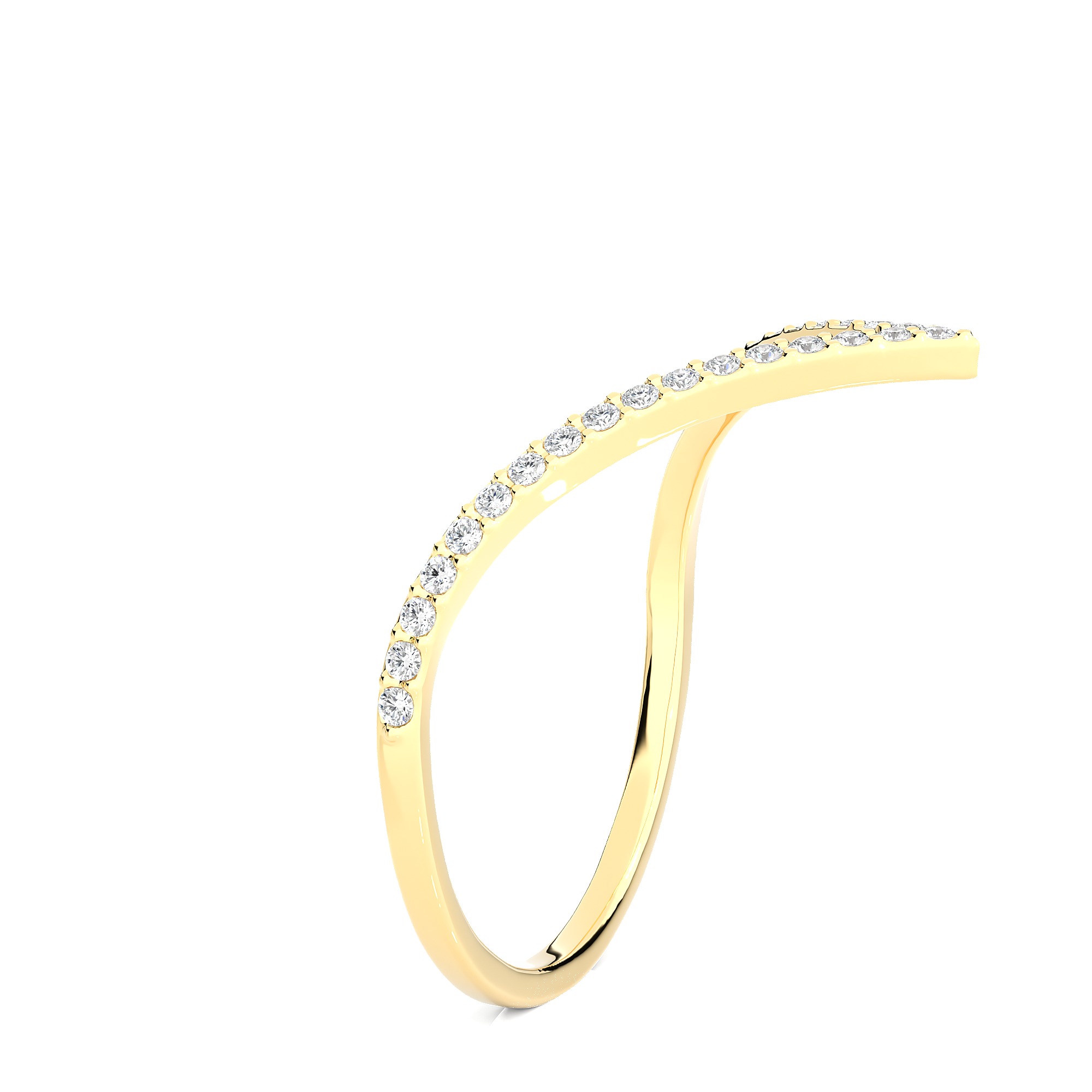 Light Minimalist Diamond Ring 3D print model_11