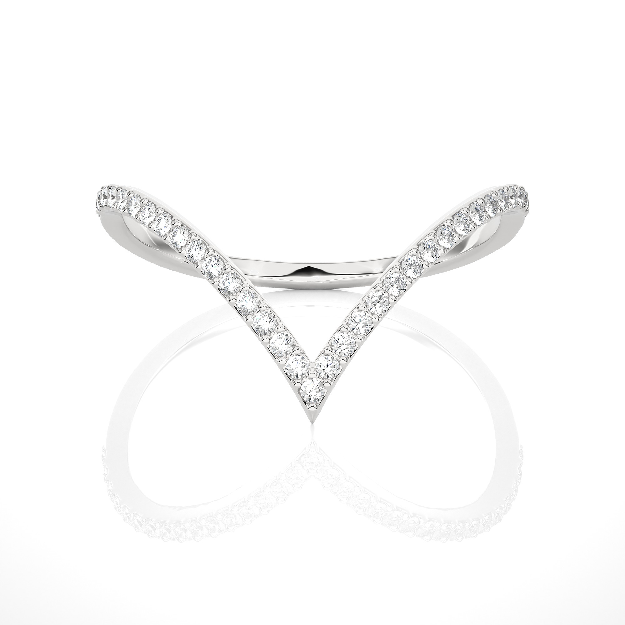 Light Minimalist Diamond Ring 3D print model_6