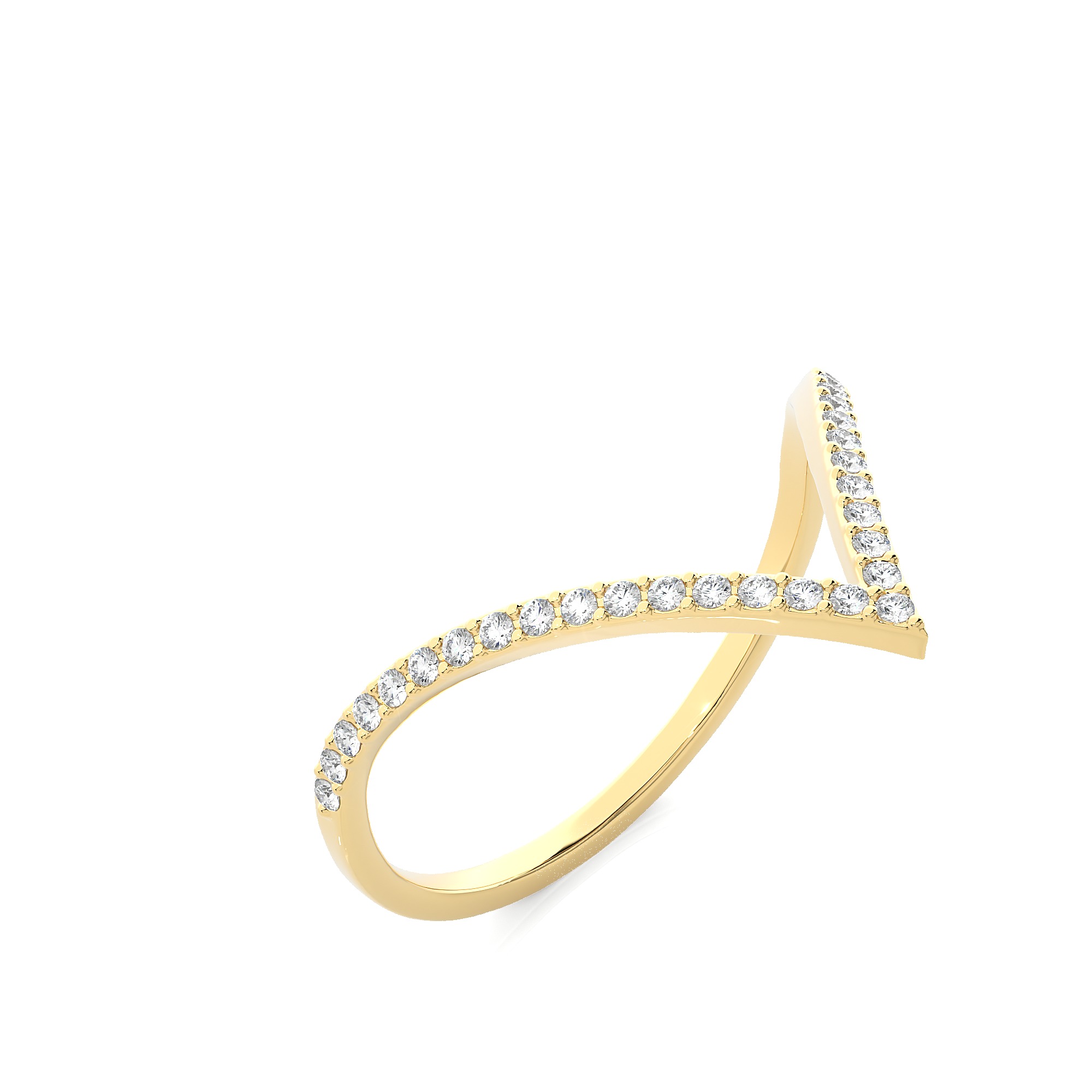Light Minimalist Diamond Ring 3D print model_8
