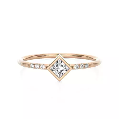 Light Minimalist Diamond Ring