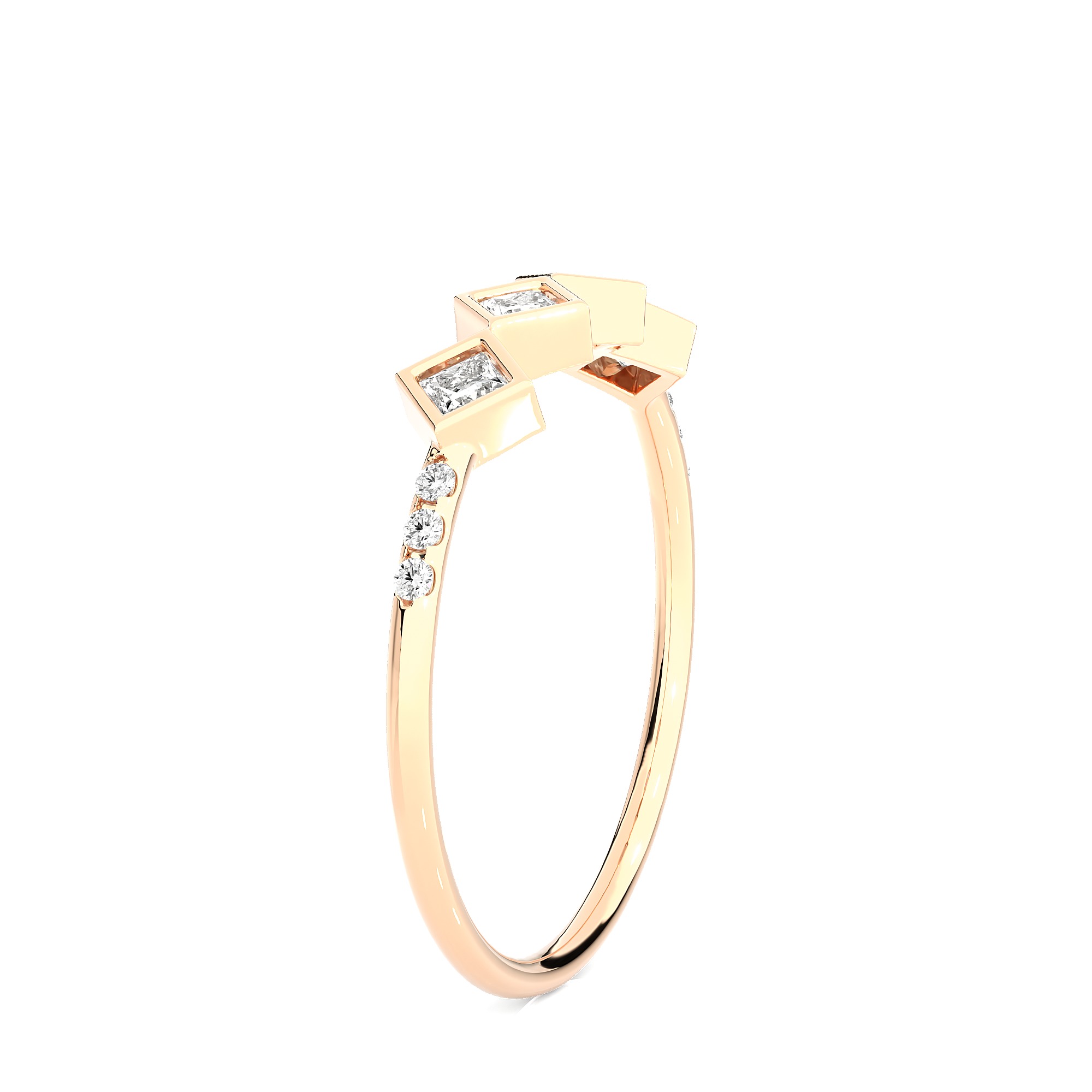 Light Minimalist Diamond Ring 3D print model_2