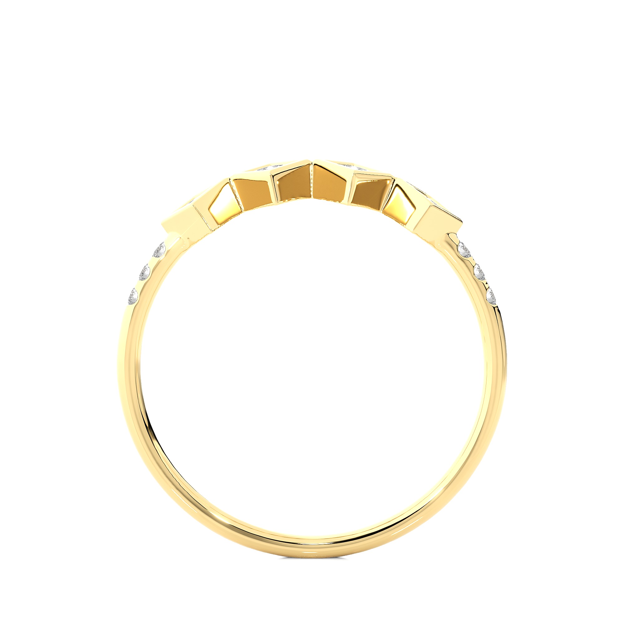 Light Minimalist Diamond Ring 3D print model_7