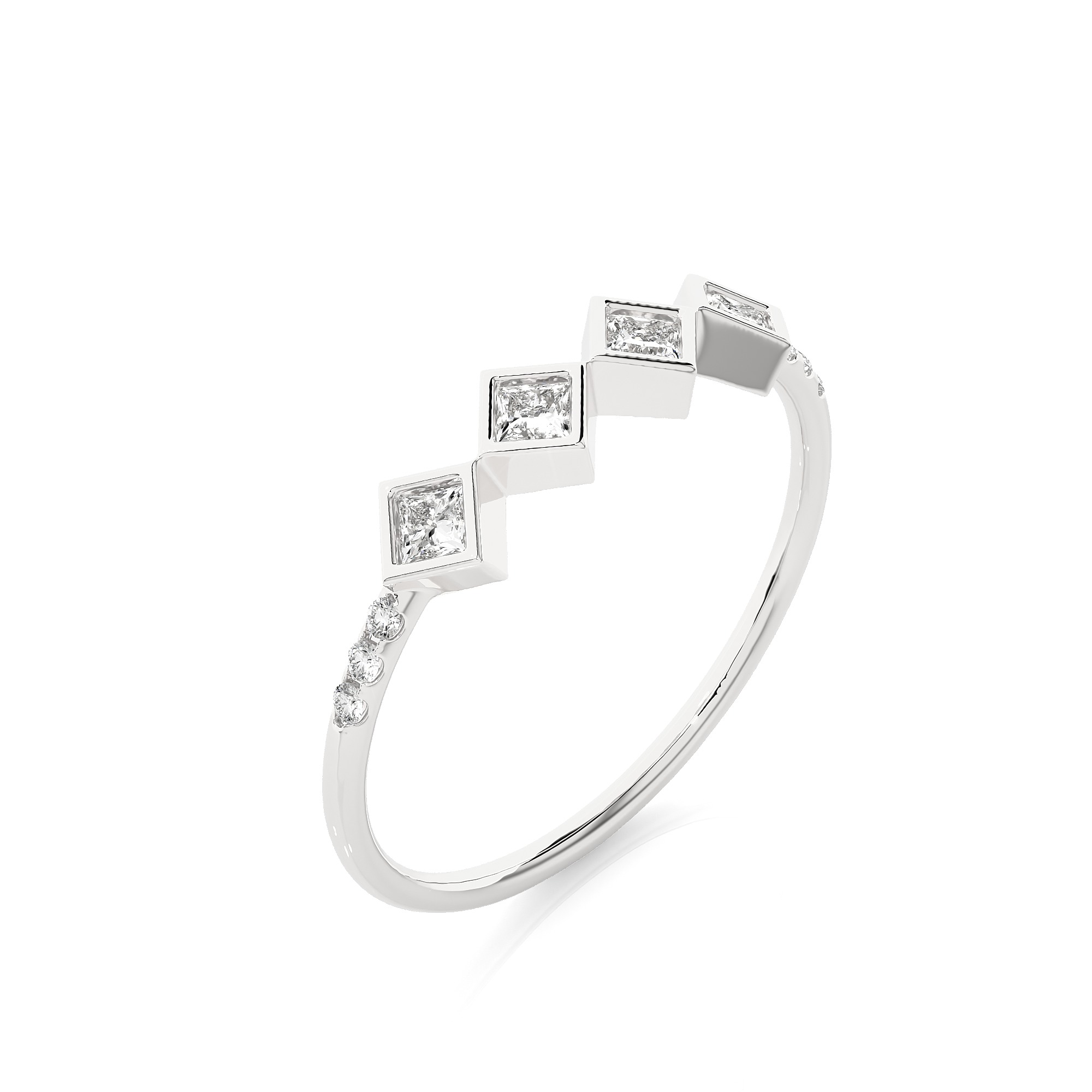 Light Minimalist Diamond Ring 3D print model_12