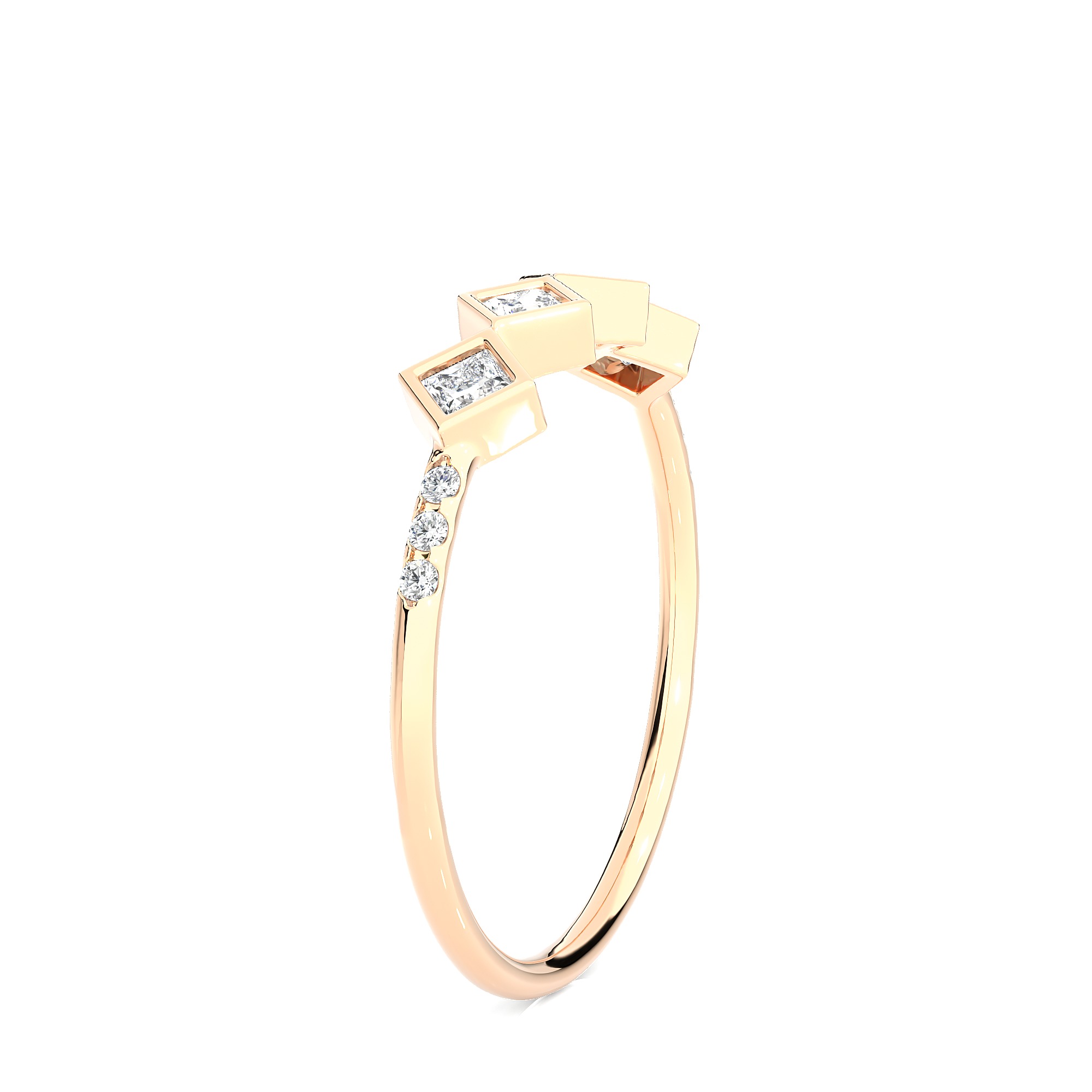 Light Minimalist Diamond Ring 3D print model_2