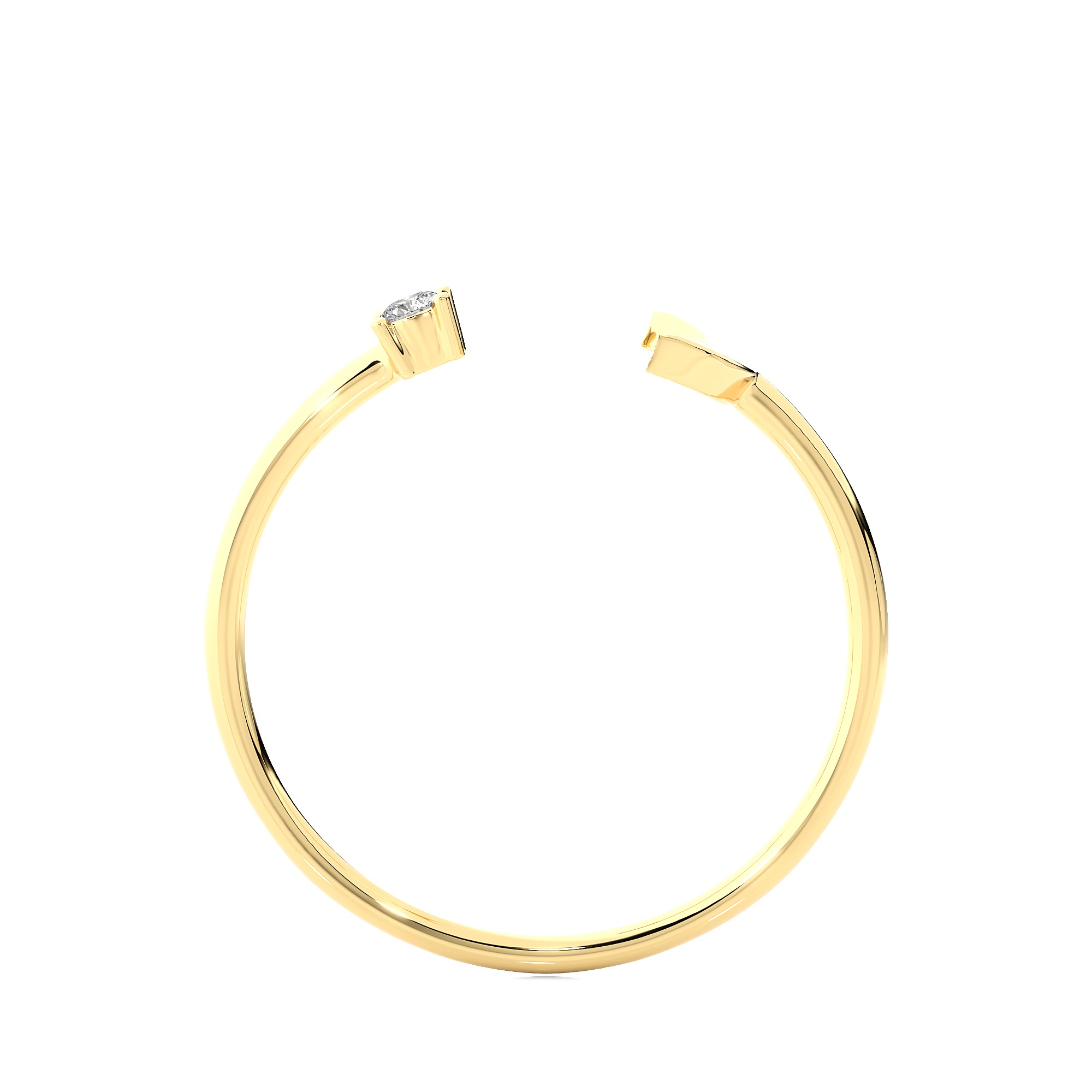 Light Minimalist Diamond Ring 3D print model_11