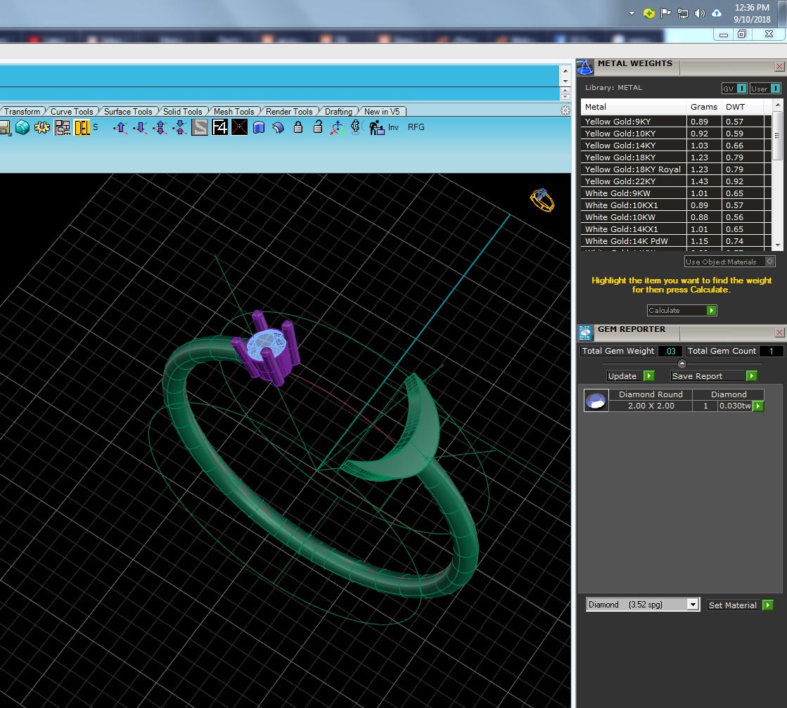 Light Minimalist Diamond Ring 3D print model_4