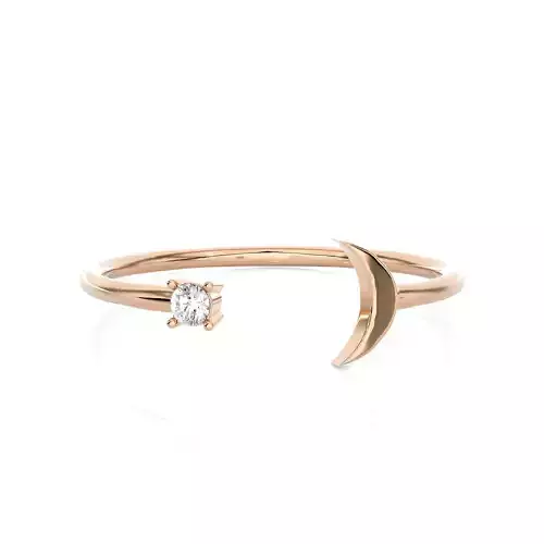 Light Minimalist Diamond Ring 3D print model