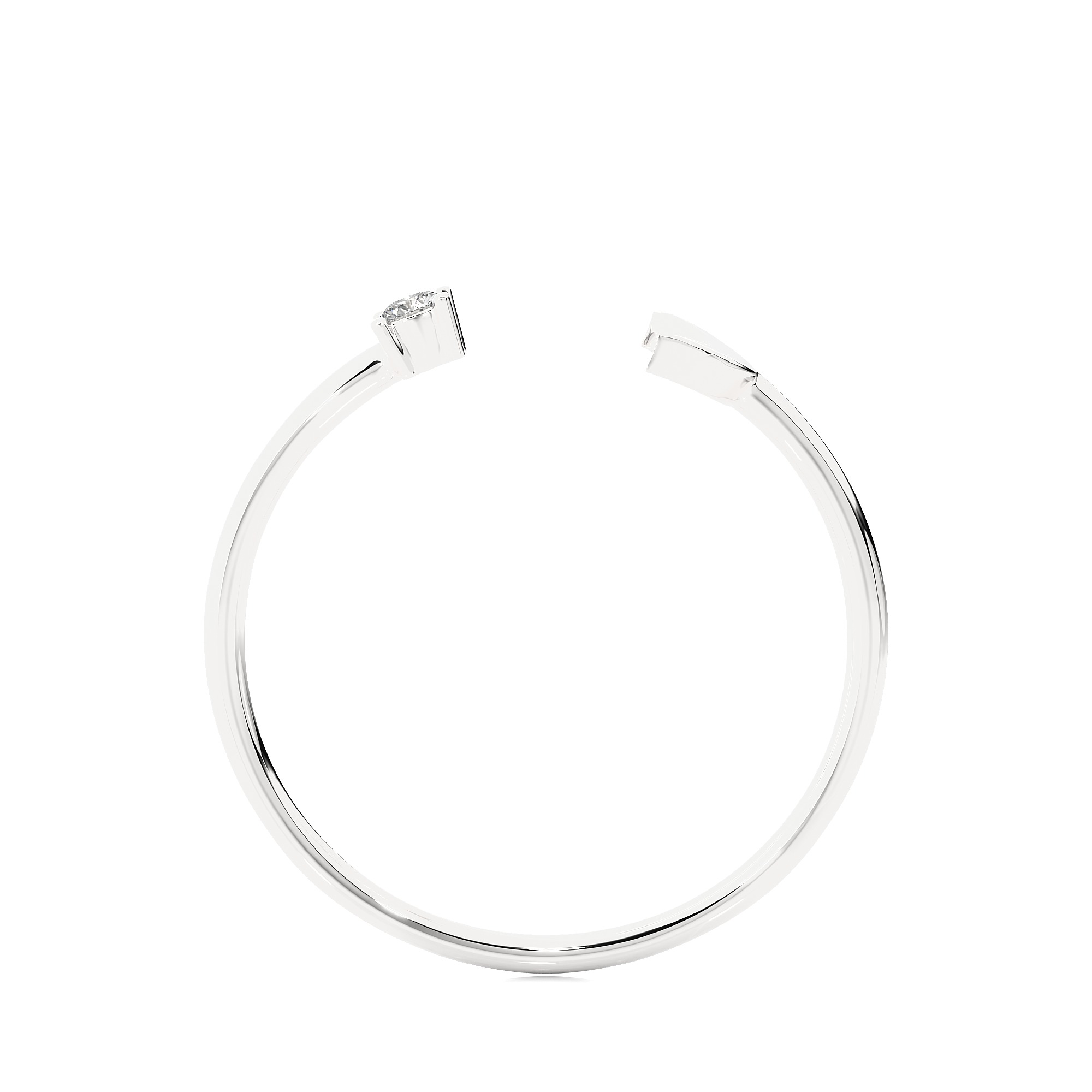 Light Minimalist Diamond Ring 3D print model_12