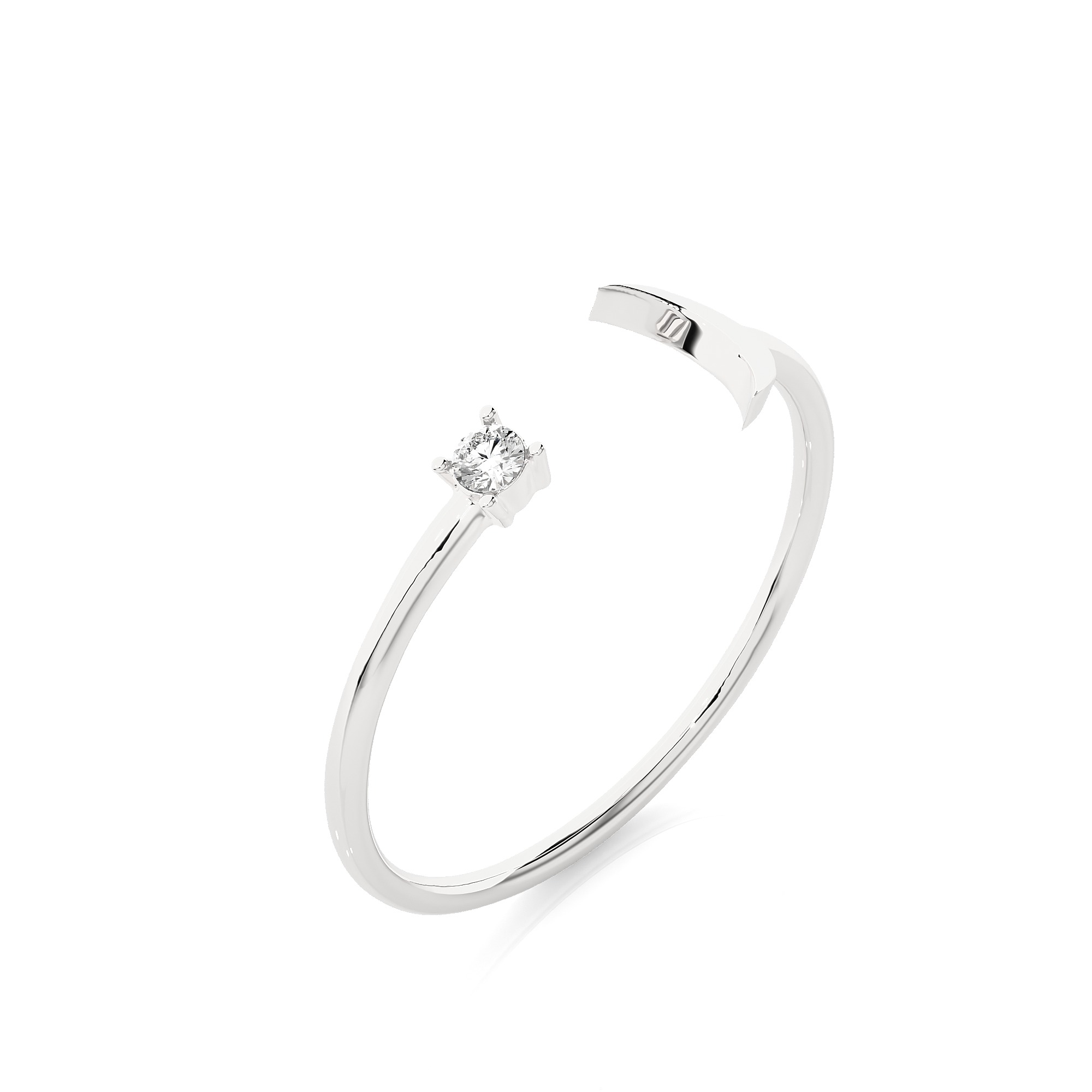 Light Minimalist Diamond Ring 3D print model_6