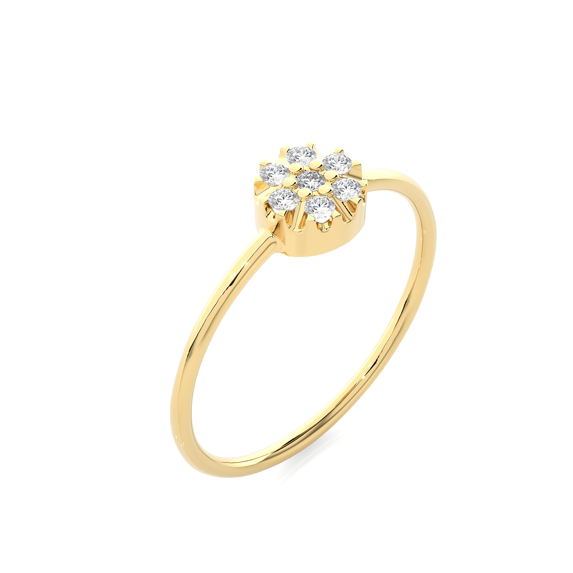 Light Minimalist Diamond Ring 3D print model_6