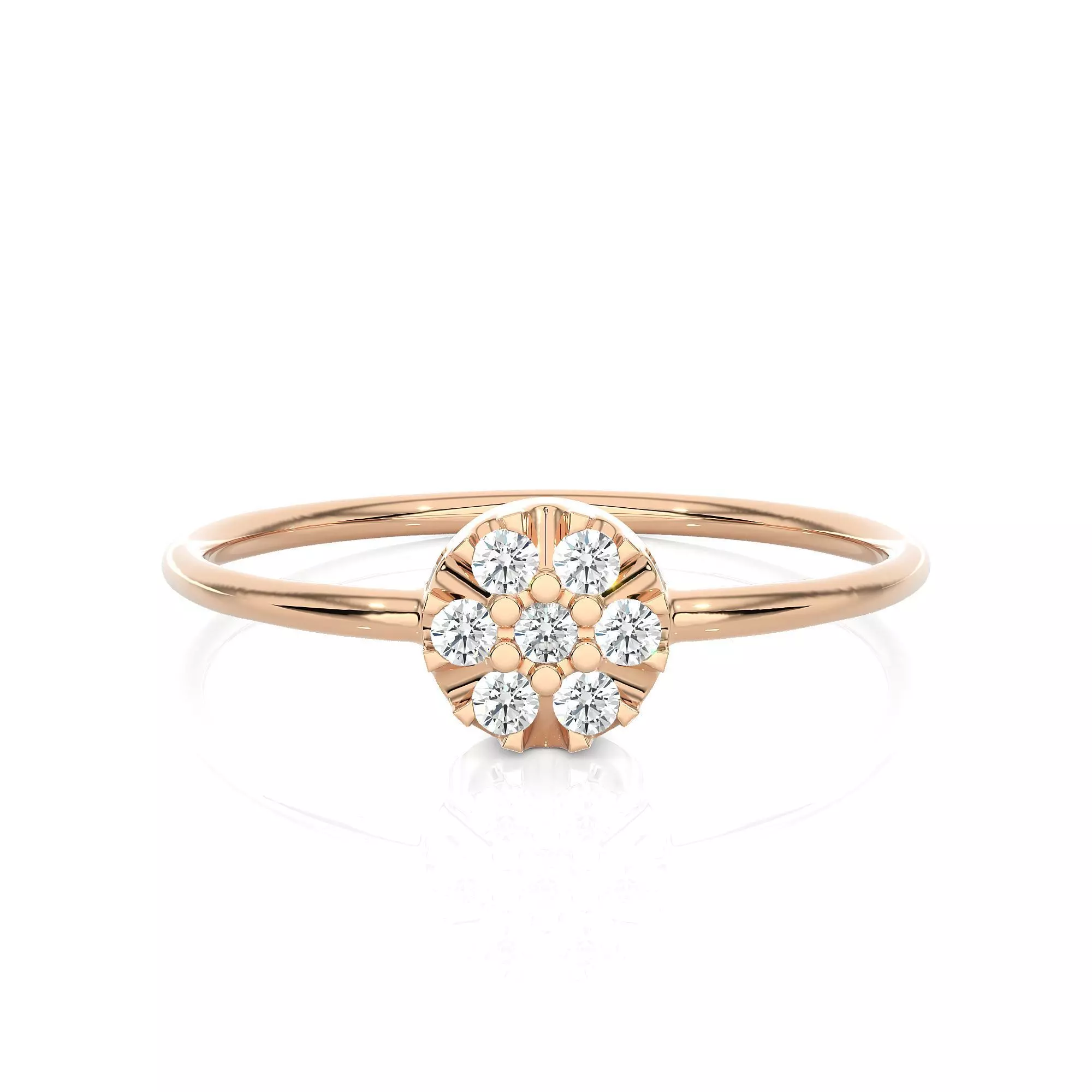 Light Minimalist Diamond Ring 3D print model_0