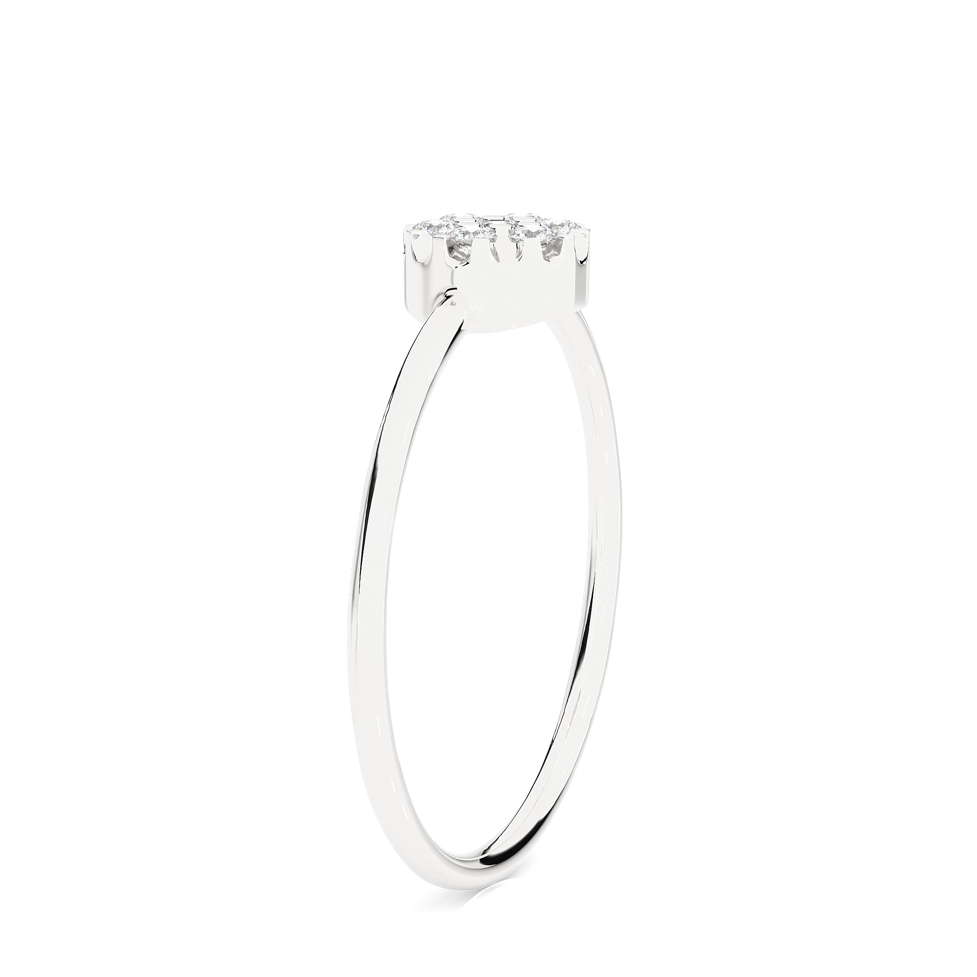 Light Minimalist Diamond Ring 3D print model_8