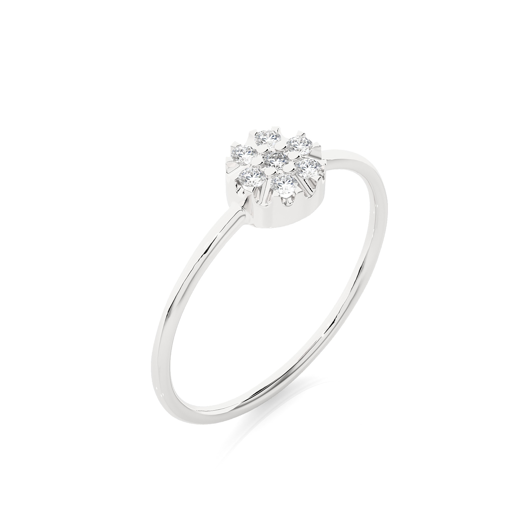 Light Minimalist Diamond Ring 3D print model_3