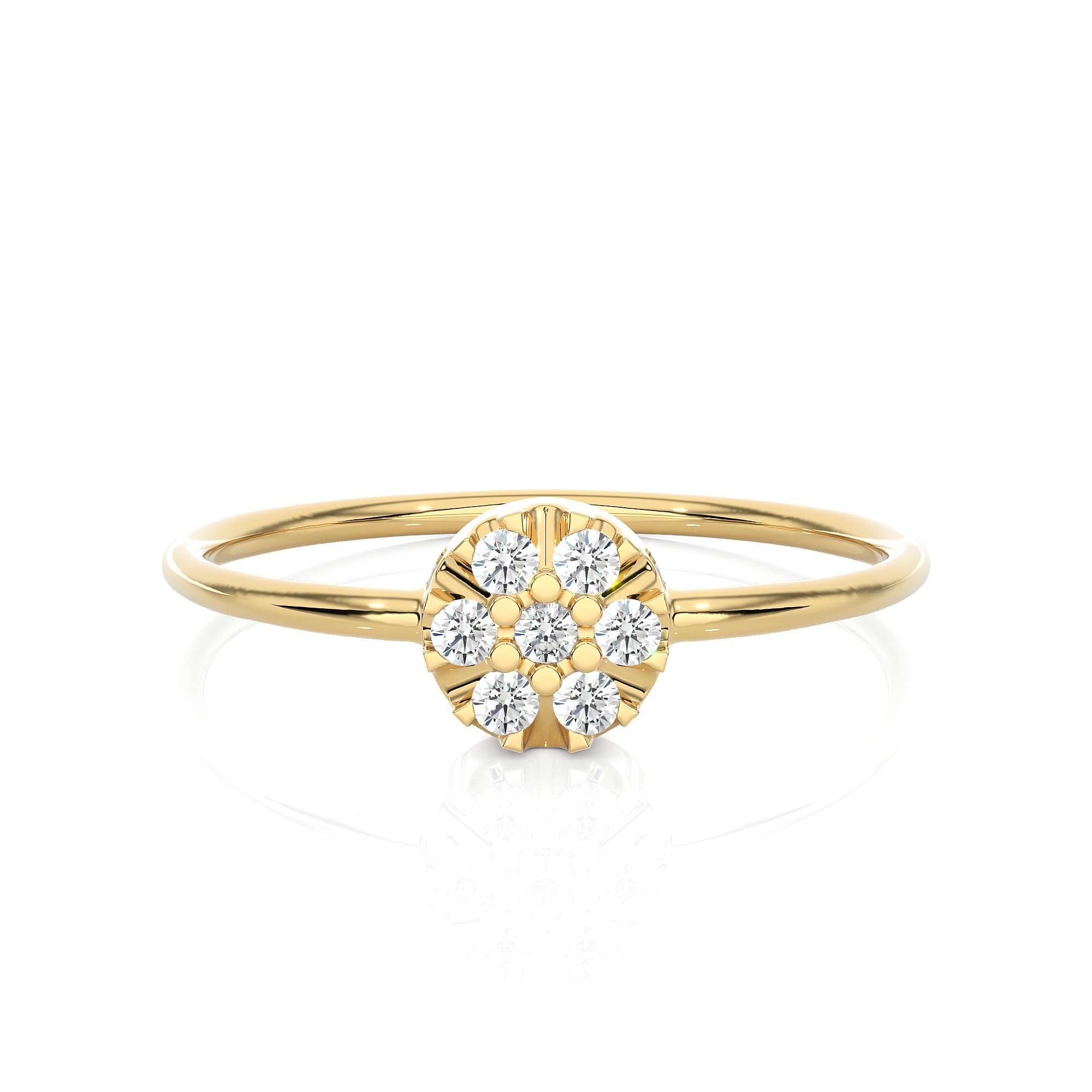 Light Minimalist Diamond Ring 3D print model_1