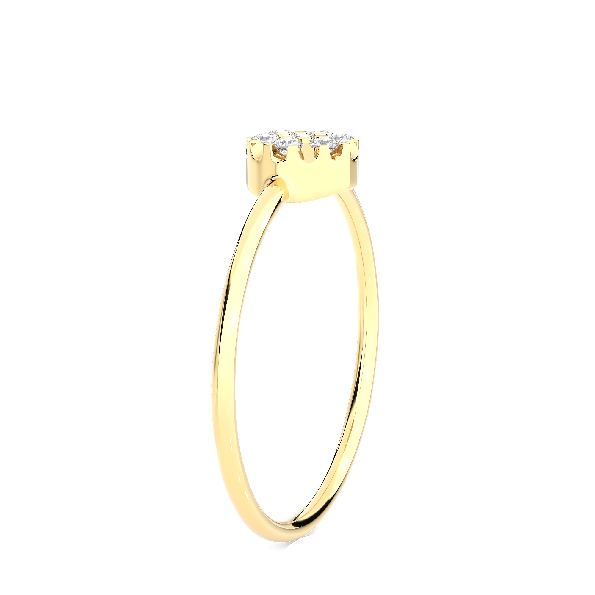 Light Minimalist Diamond Ring 3D print model_9