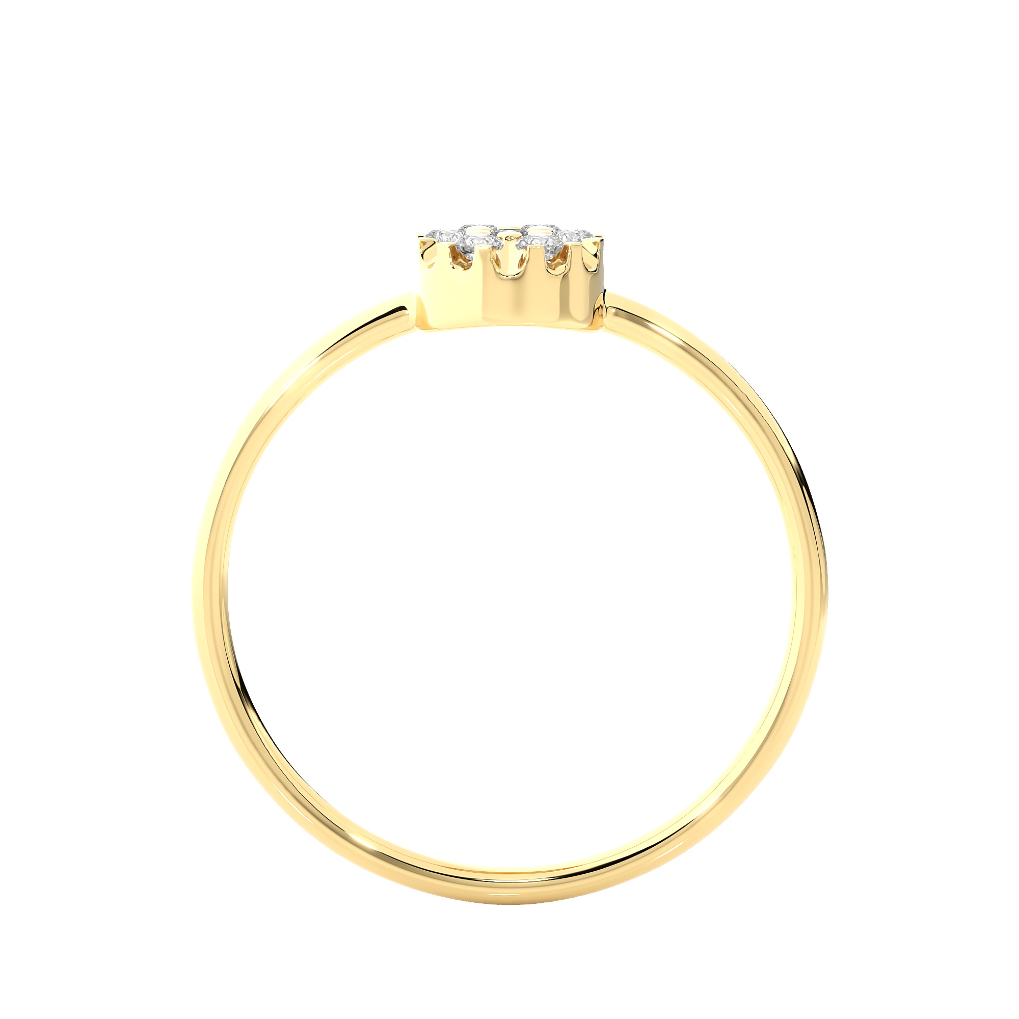 Light Minimalist Diamond Ring 3D print model_12