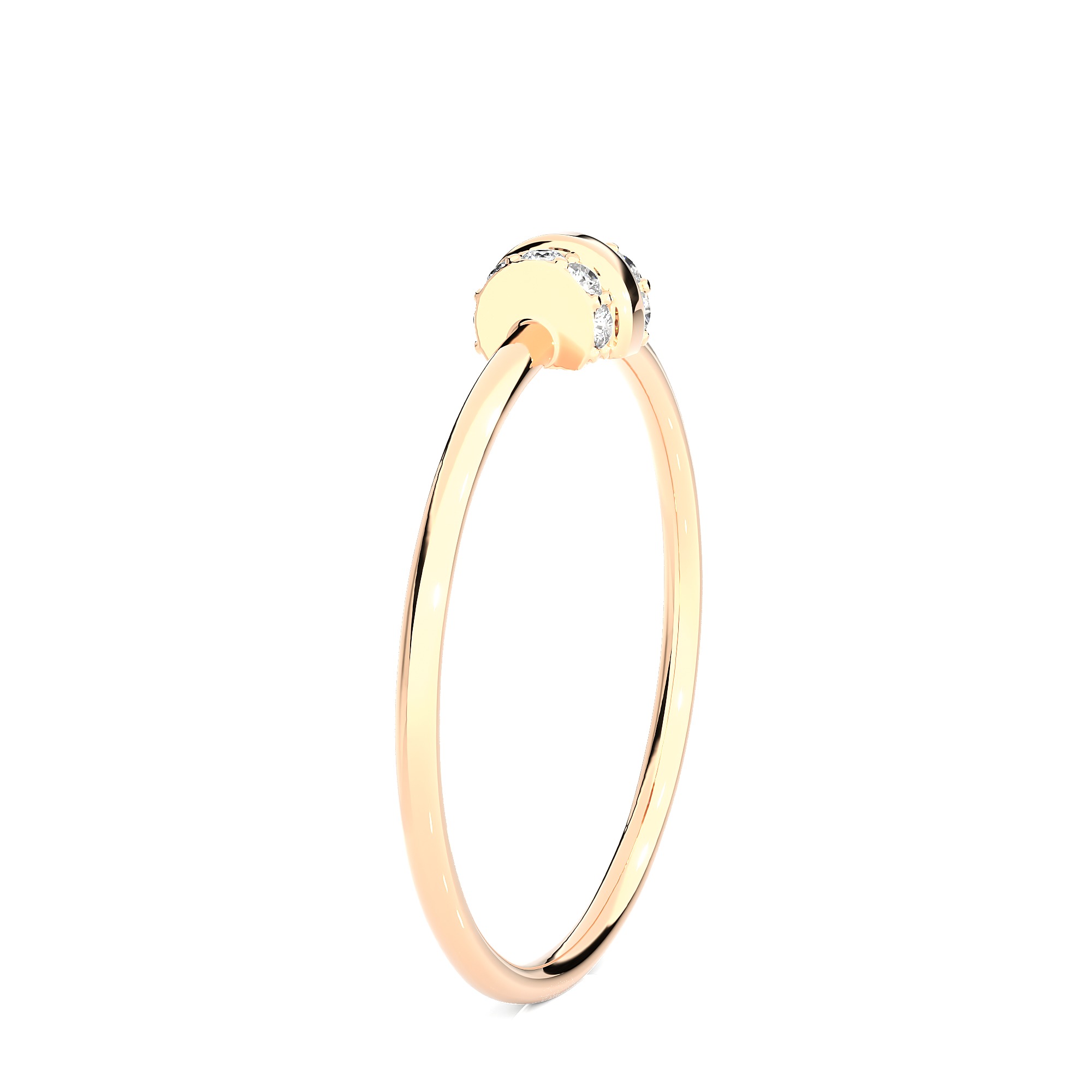 Light Minimalist Diamond Ring 3D print model_10