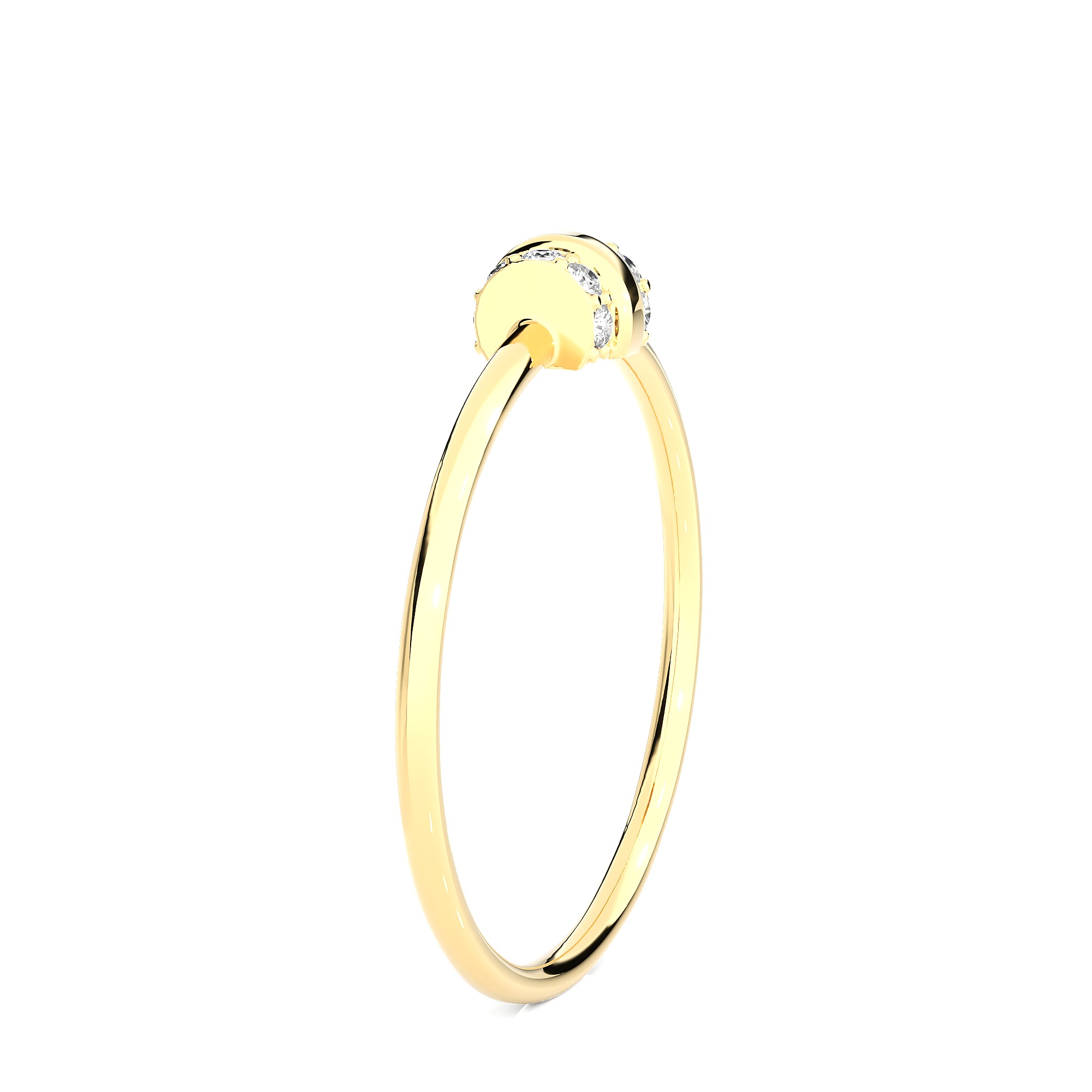 Light Minimalist Diamond Ring 3D print model_12