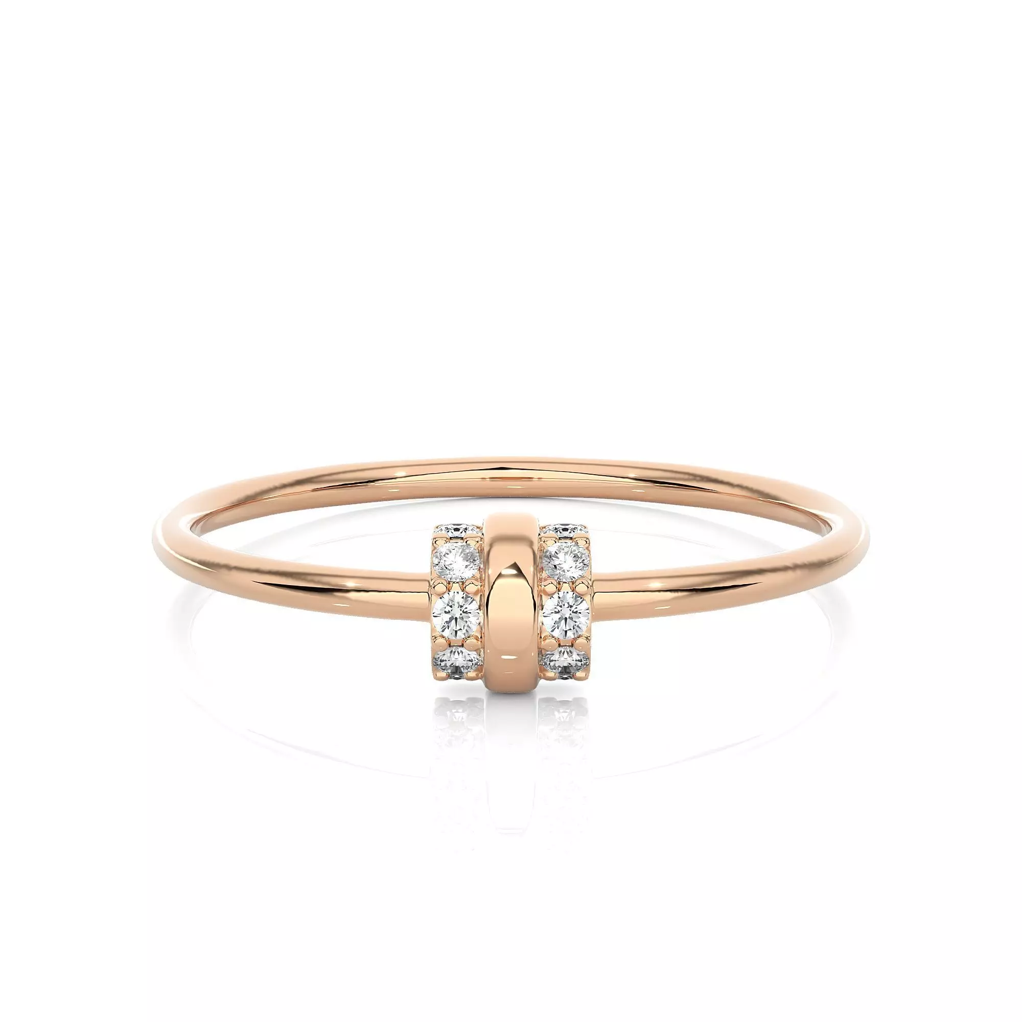 Light Minimalist Diamond Ring 3D print model_0