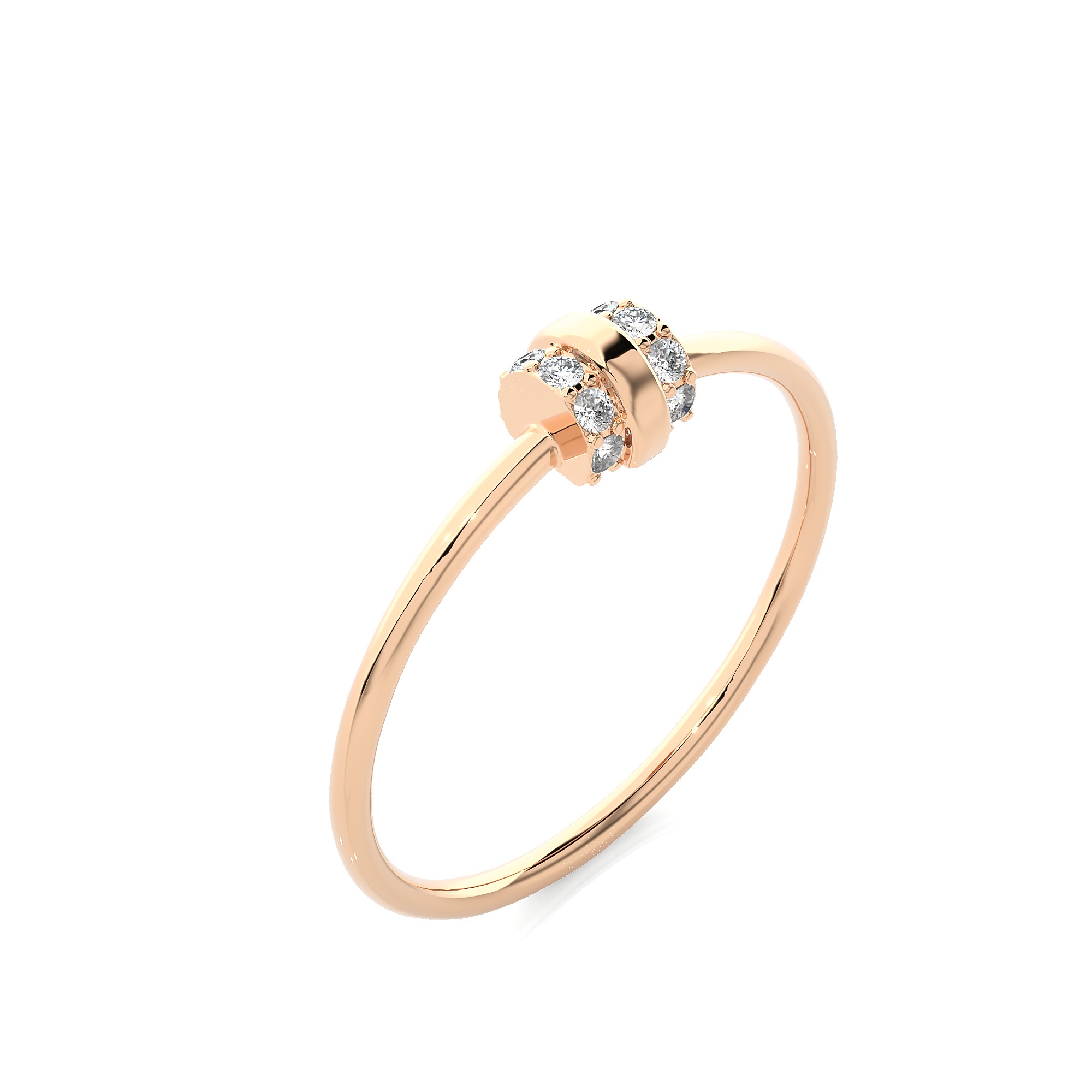 Light Minimalist Diamond Ring 3D print model_7