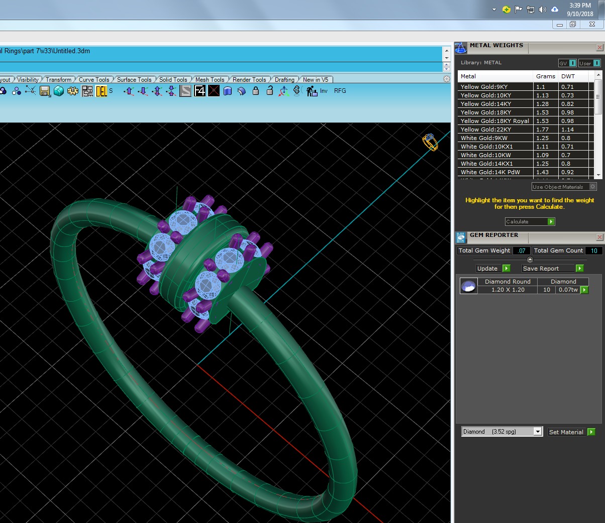 Light Minimalist Diamond Ring 3D print model_6