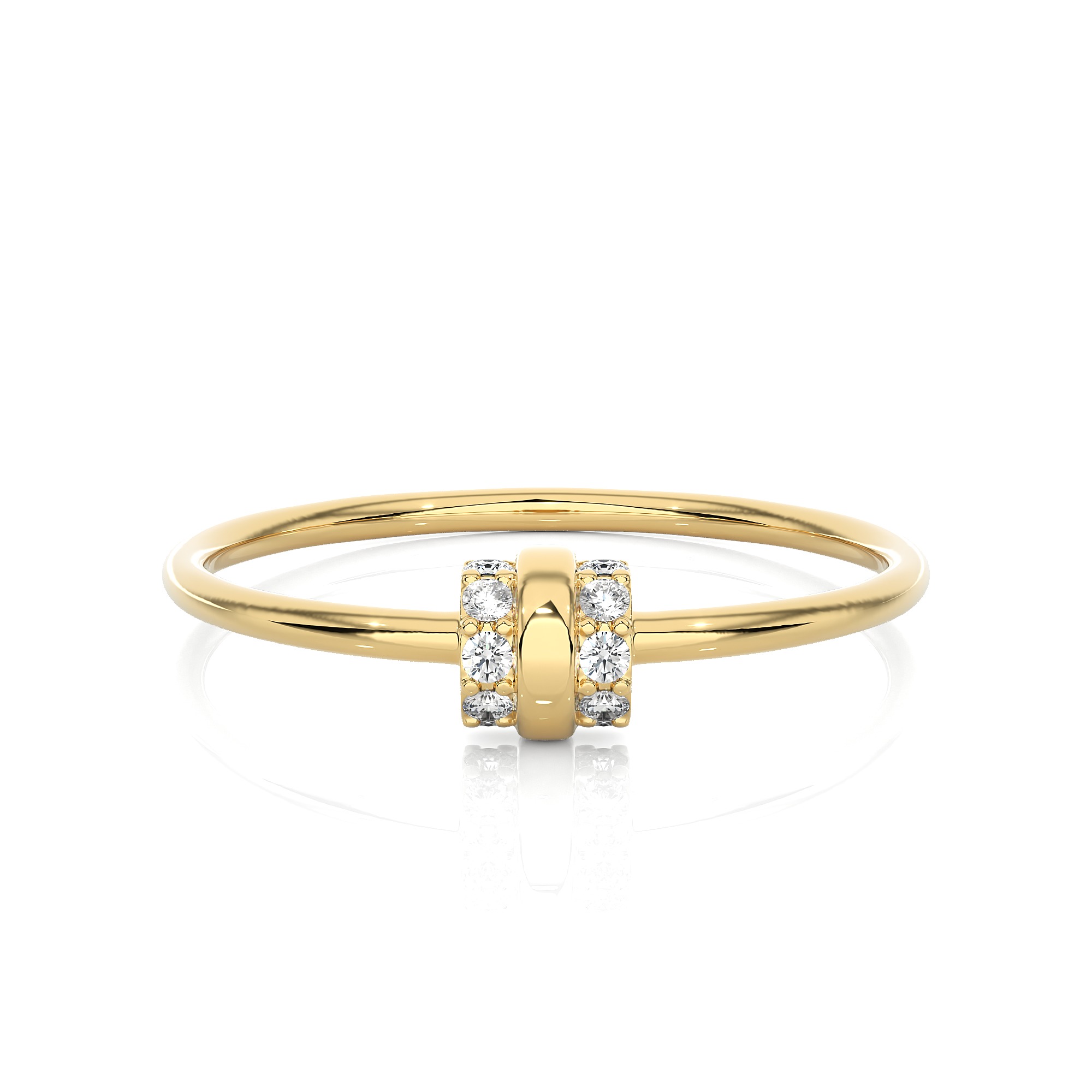 Light Minimalist Diamond Ring 3D print model_5