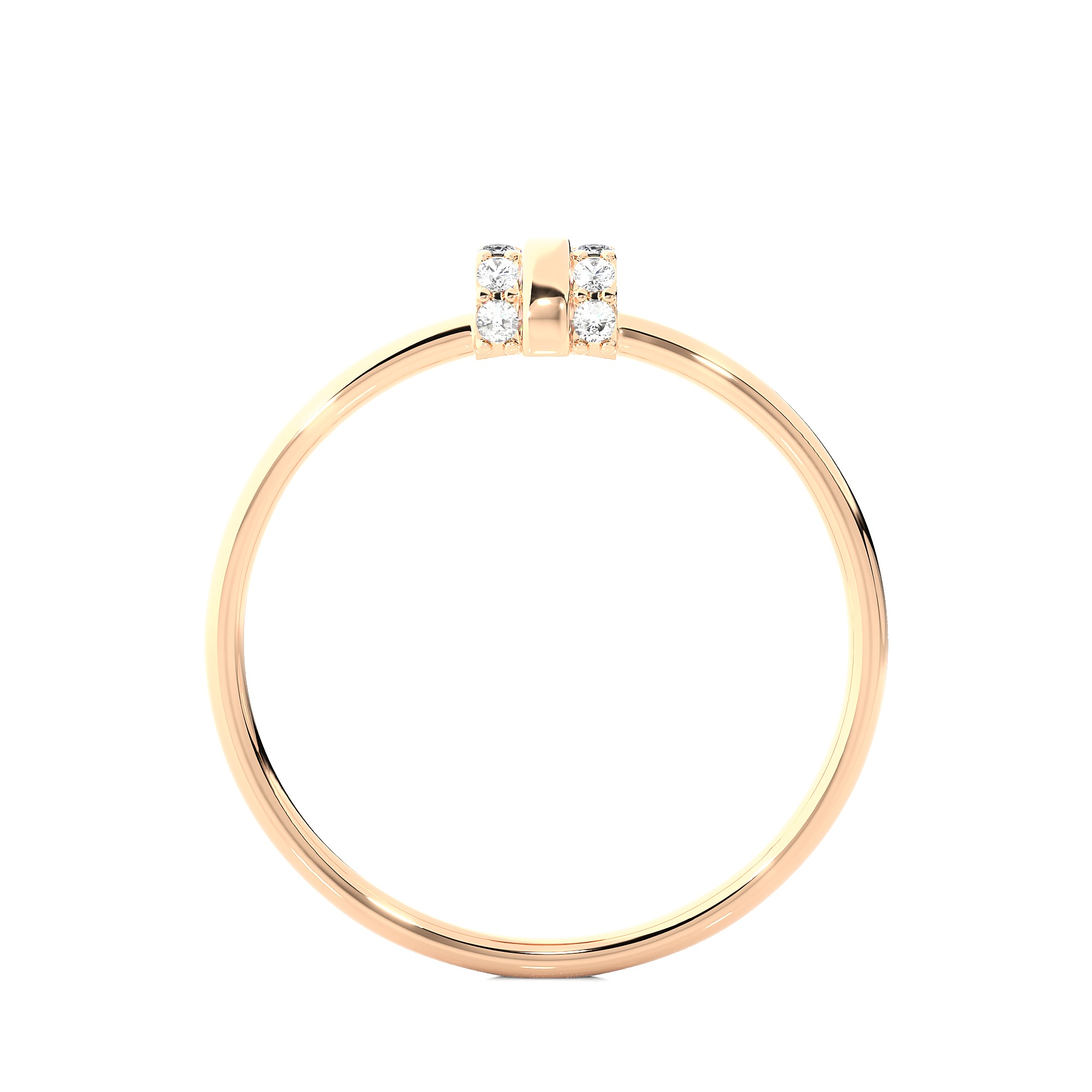 Light Minimalist Diamond Ring 3D print model_1