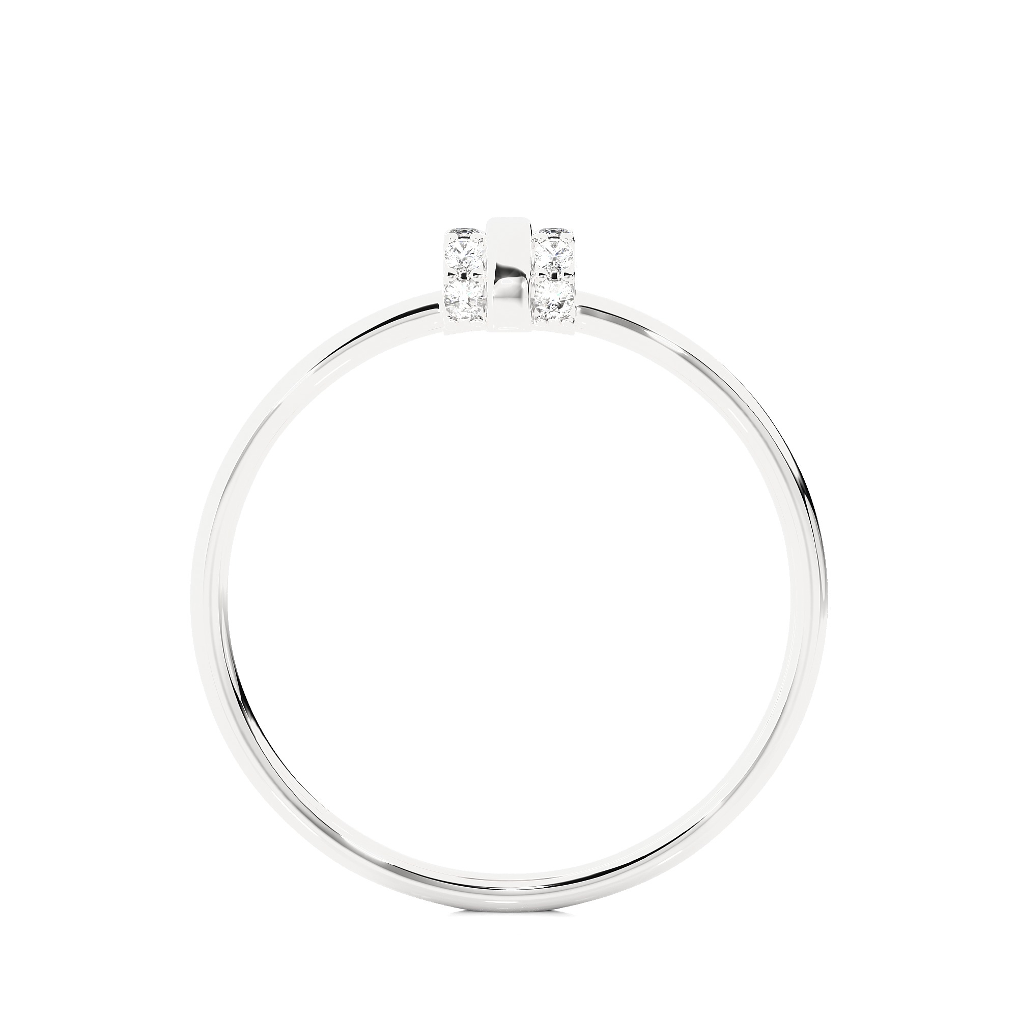 Light Minimalist Diamond Ring 3D print model_3