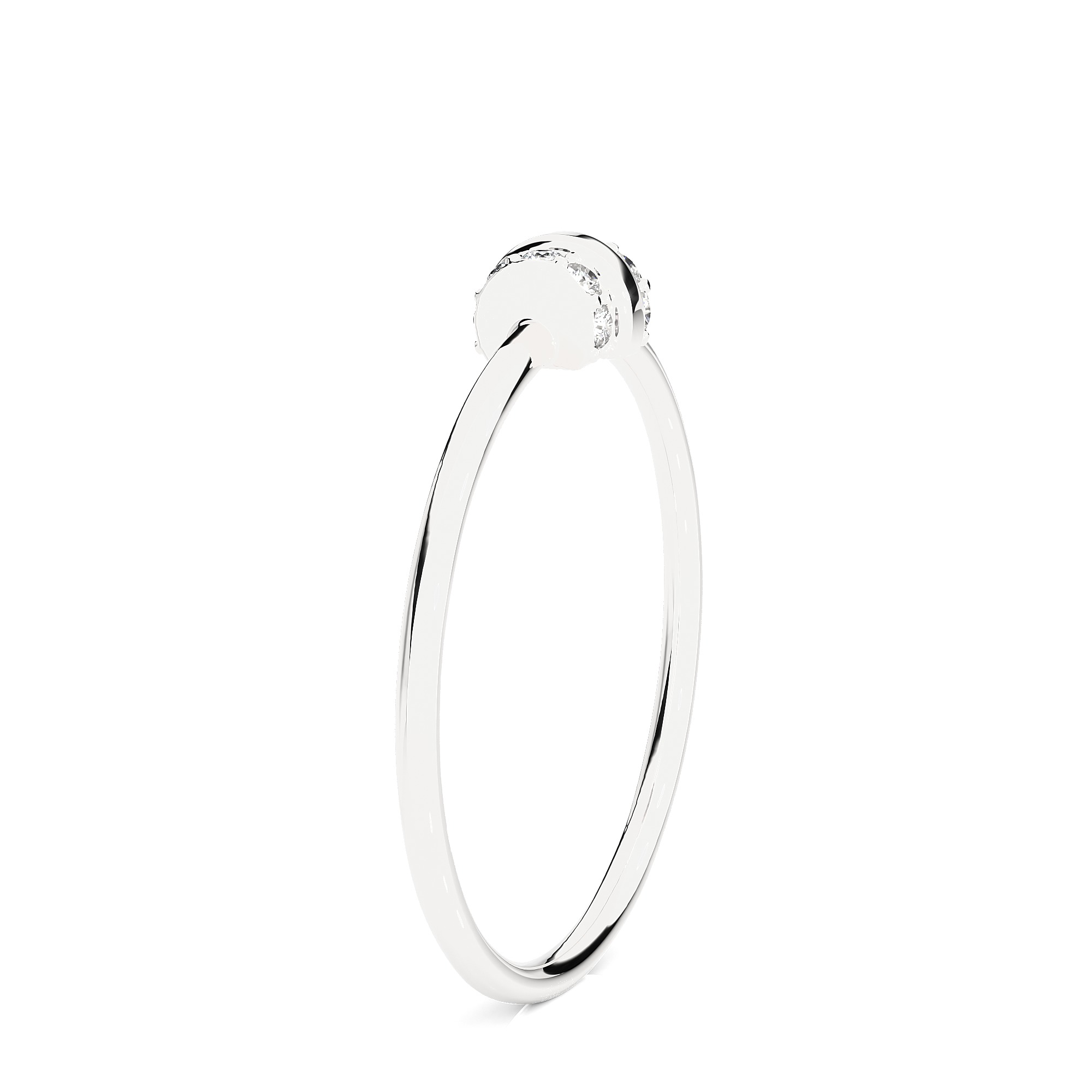 Light Minimalist Diamond Ring 3D print model_11