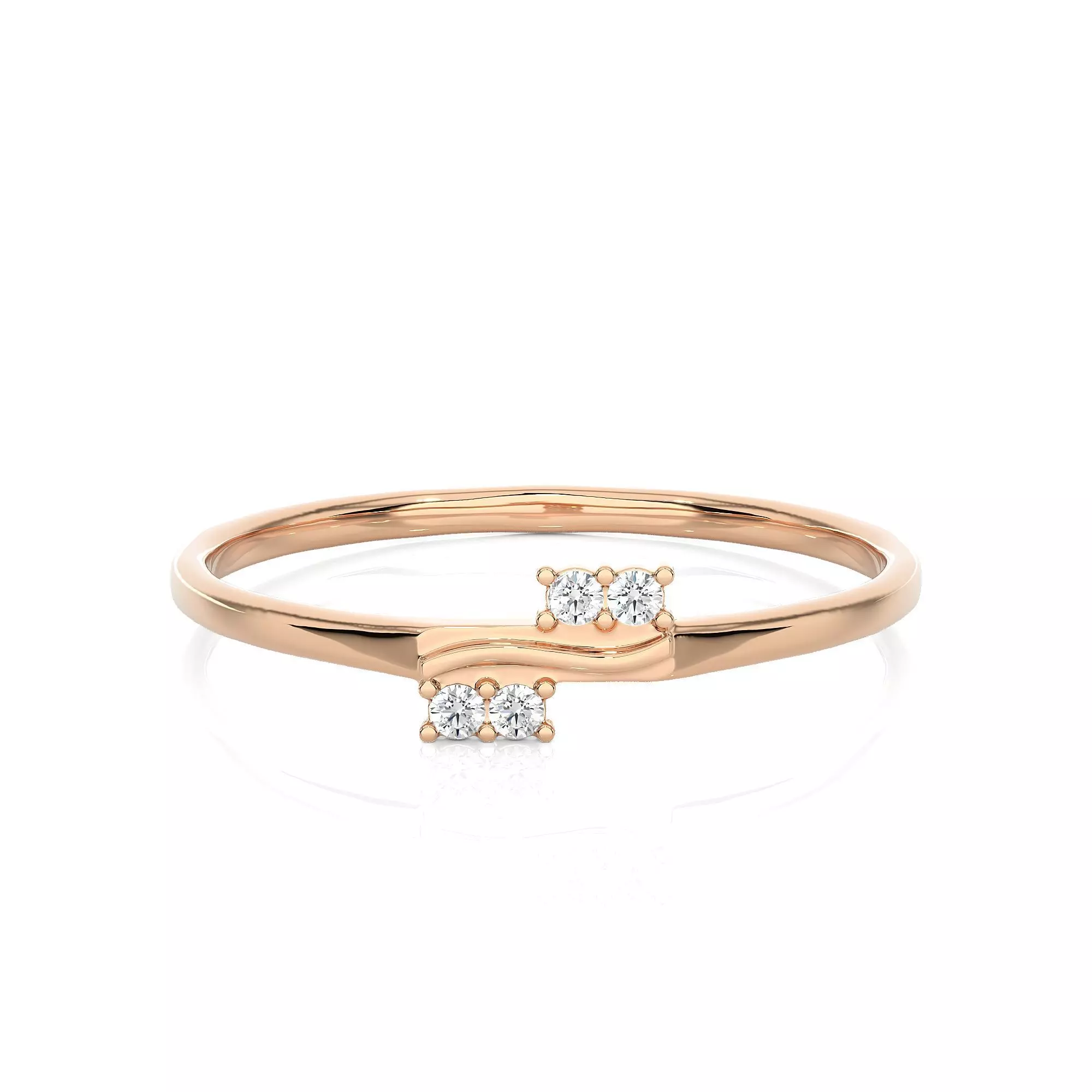 Light Minimalist Diamond Ring 3D print model_0