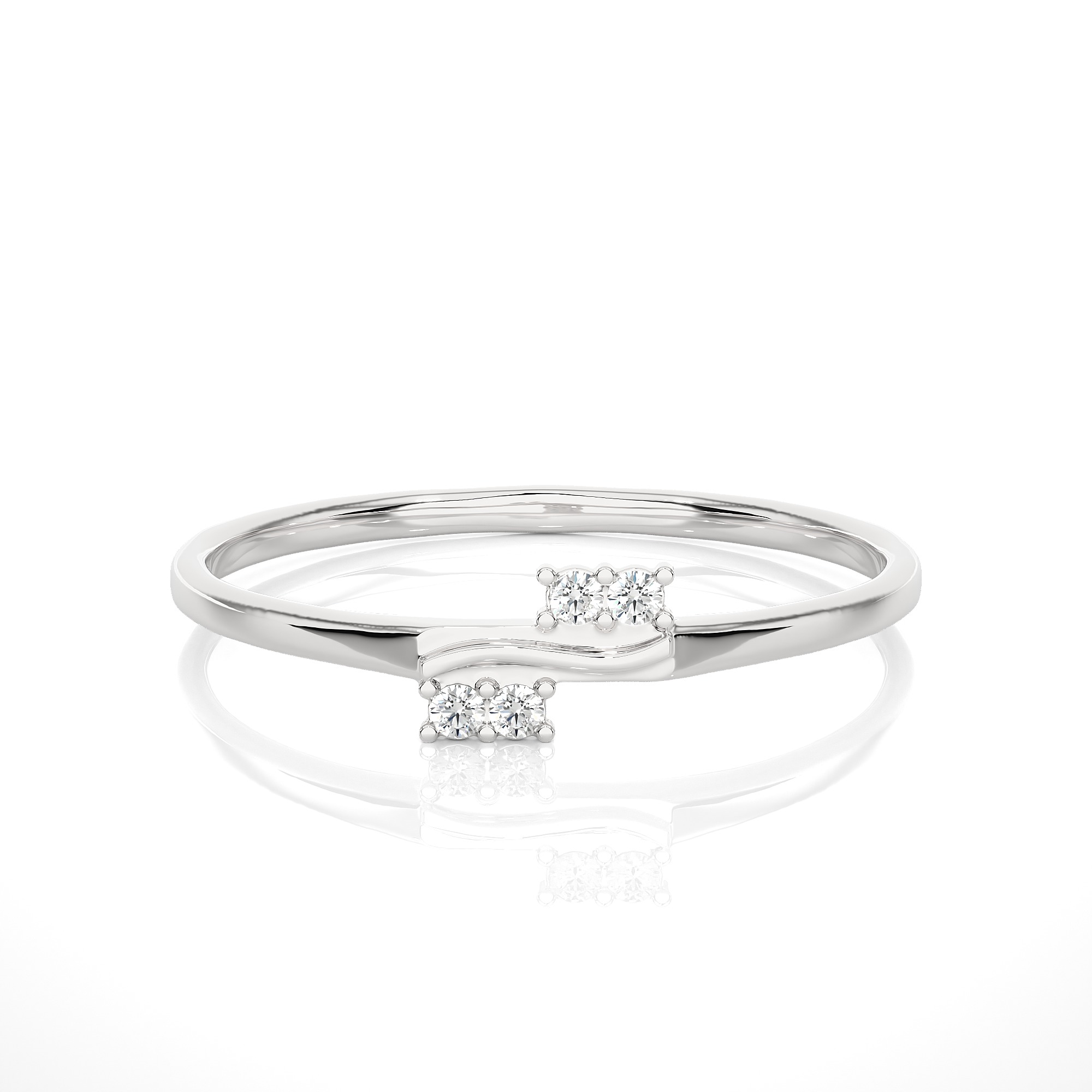 Light Minimalist Diamond Ring 3D print model_1