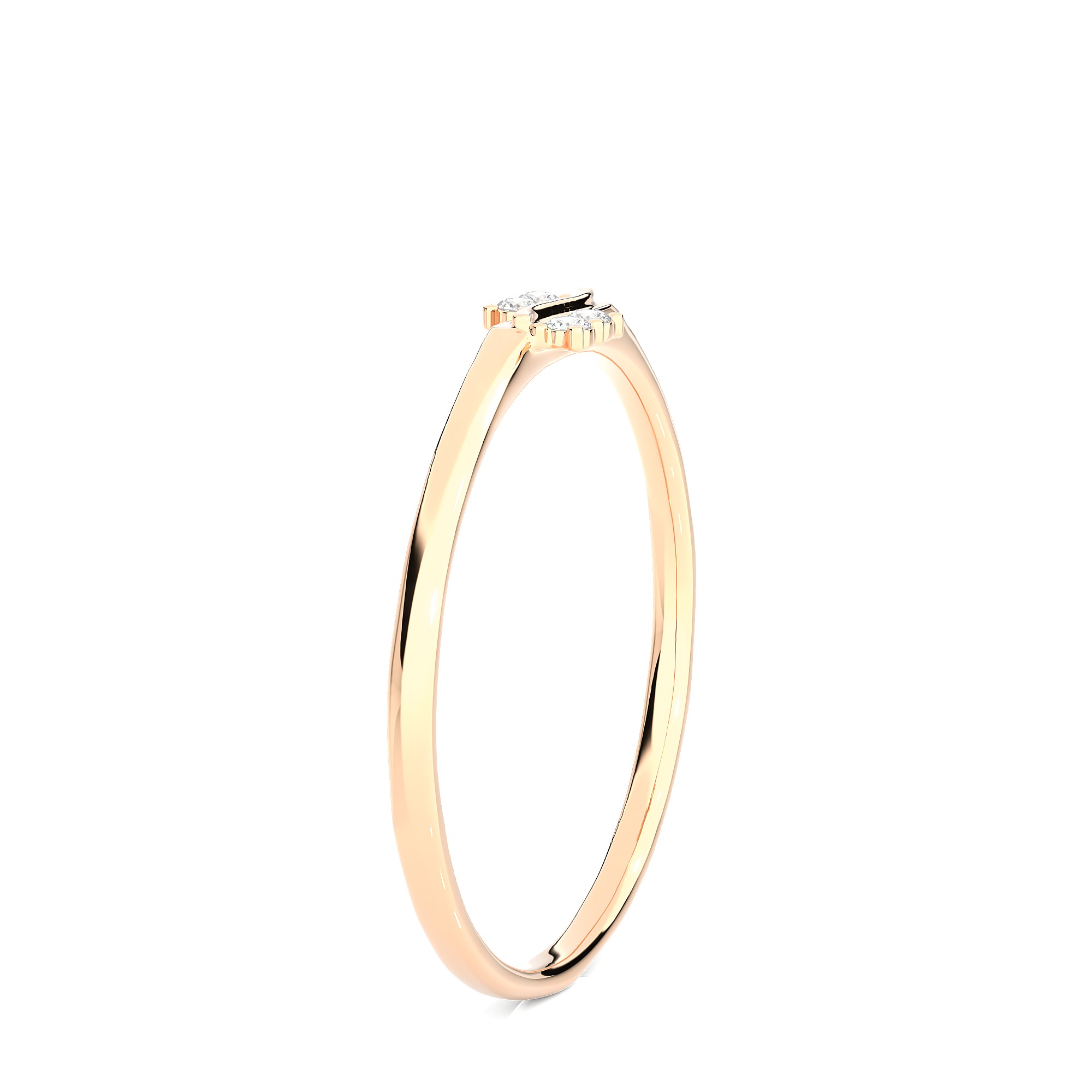Light Minimalist Diamond Ring 3D print model_7