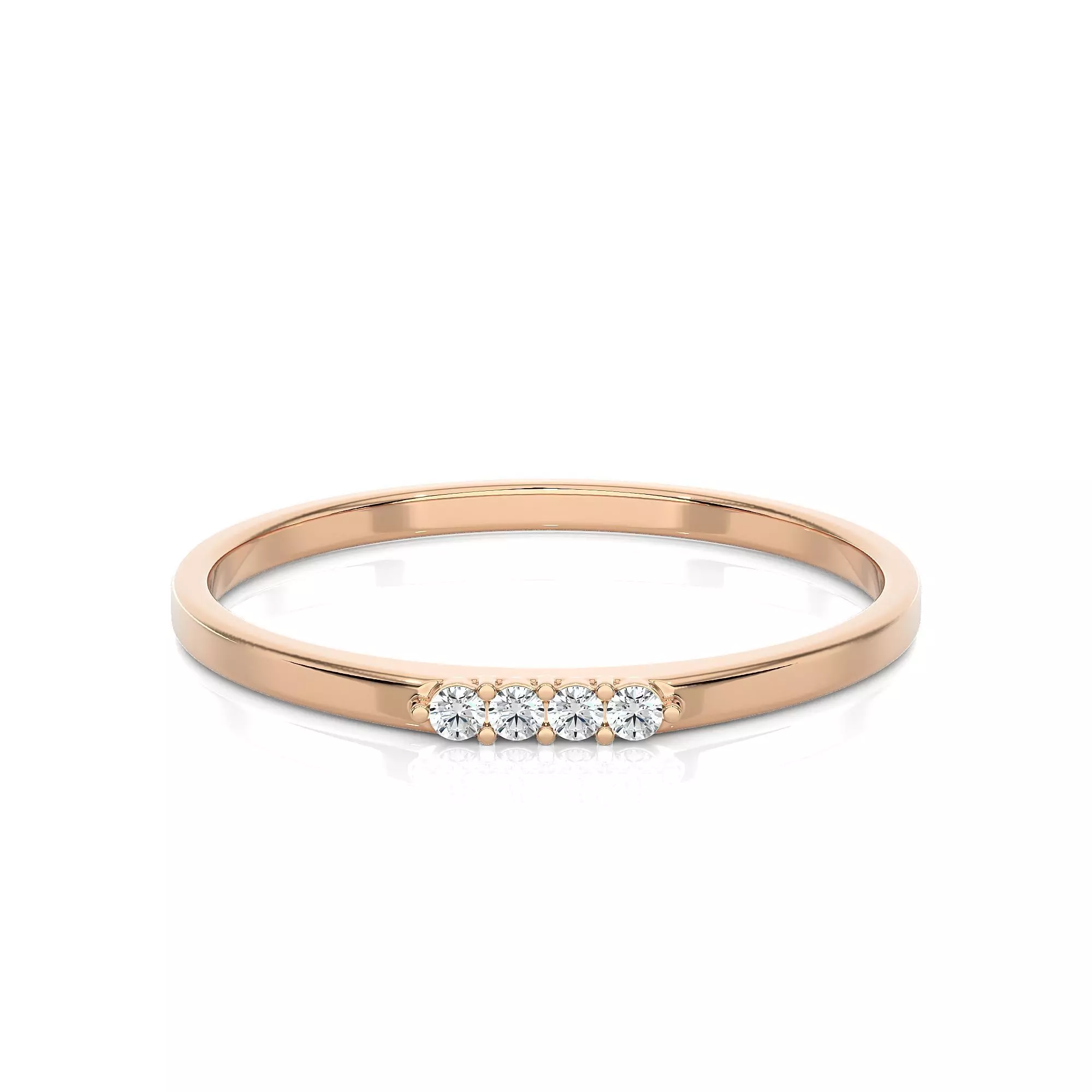 Light Minimalist Diamond Ring 3D print model