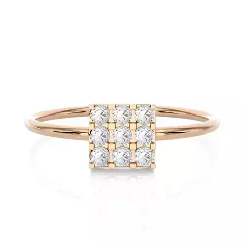 Light Minimalist Diamond Ring