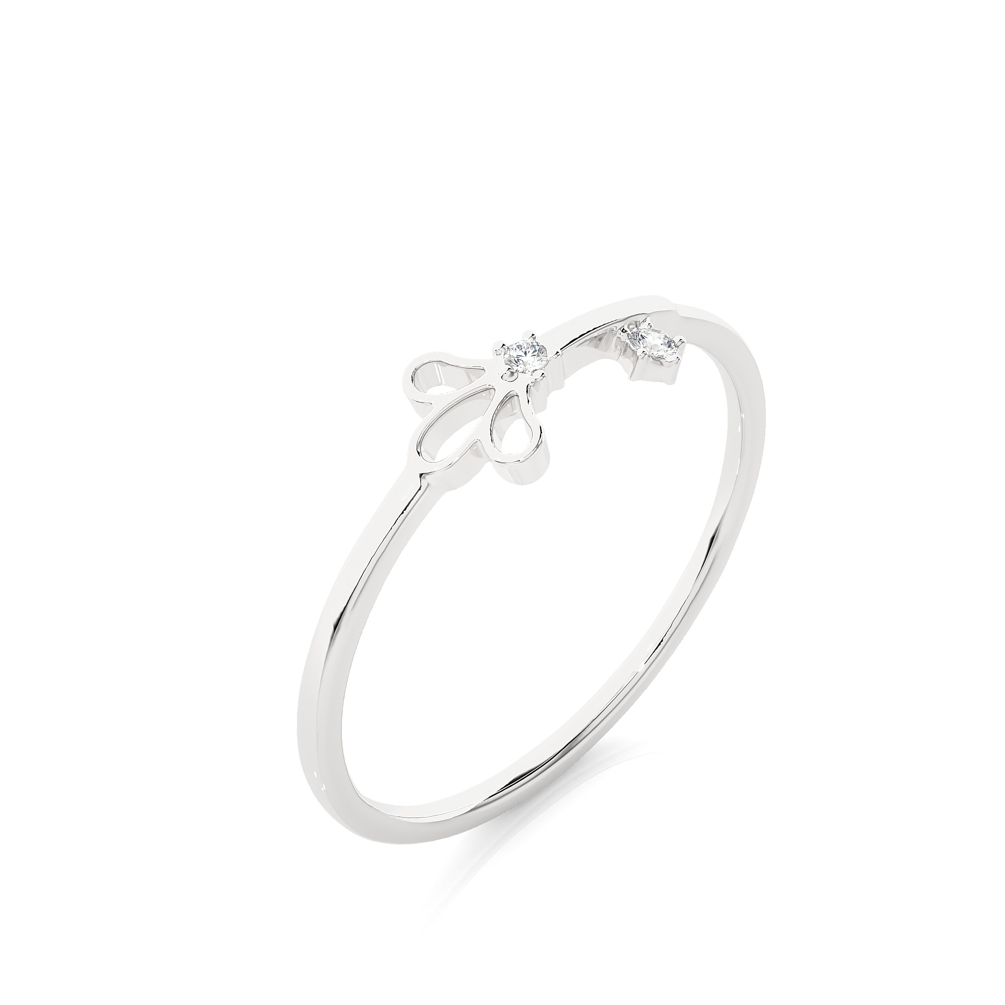 Light Minimalist Diamond Ring 3D print model_4