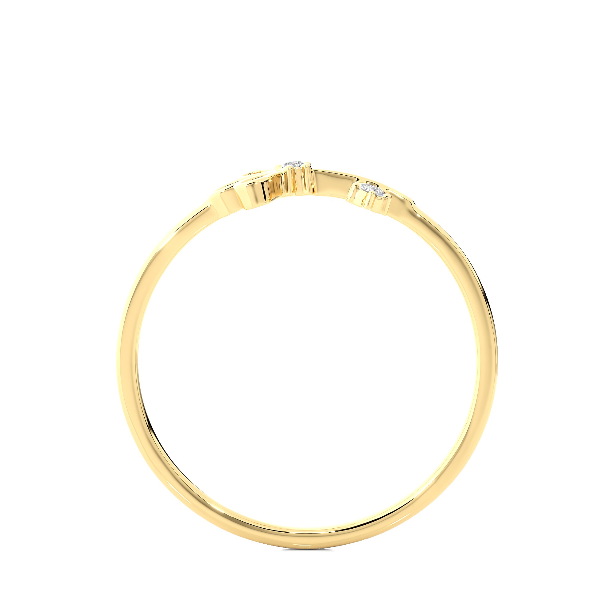 Light Minimalist Diamond Ring 3D print model_11