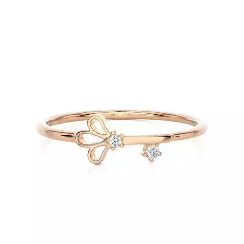 Light Minimalist Diamond Ring