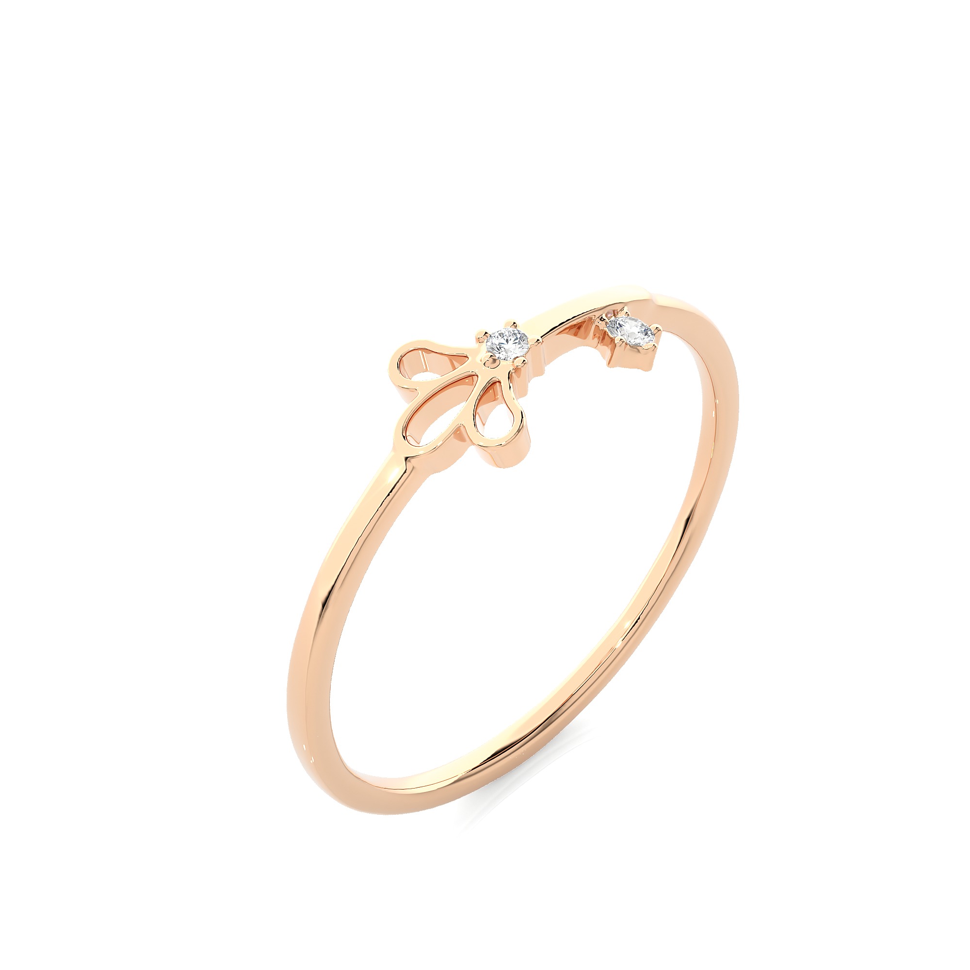 Light Minimalist Diamond Ring 3D print model_6