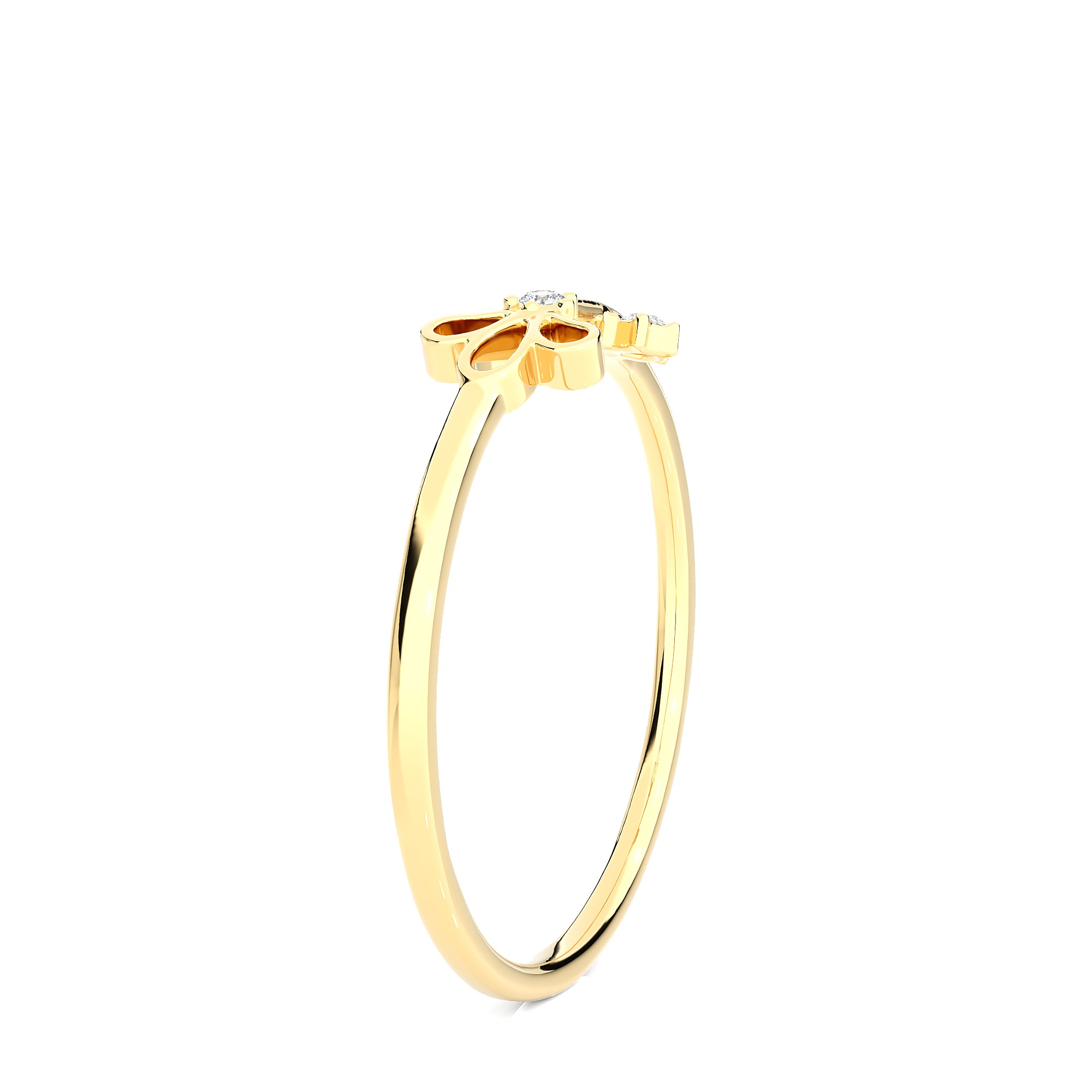 Light Minimalist Diamond Ring 3D print model_8