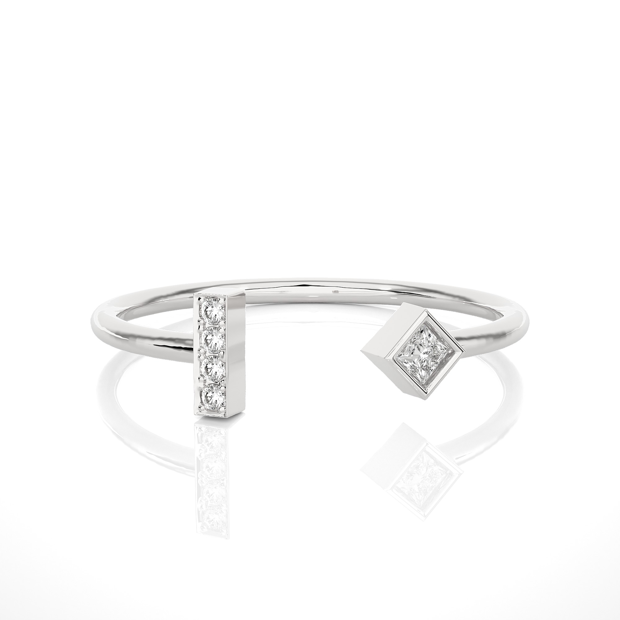 Light Minimalist Diamond Ring 3D print model_8