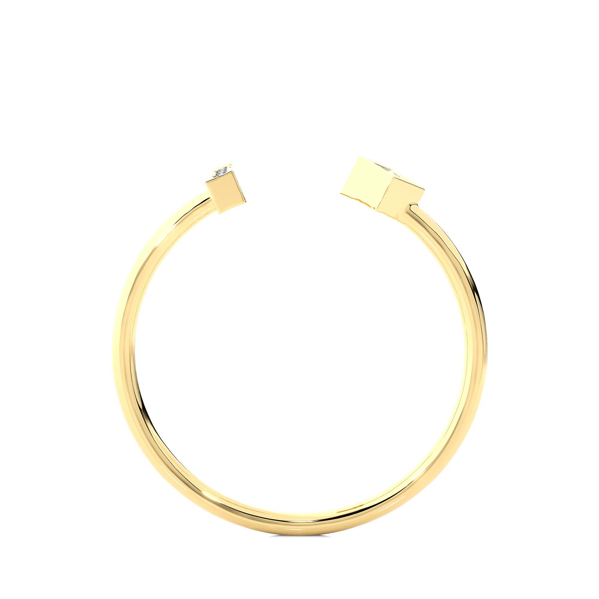 Light Minimalist Diamond Ring 3D print model_7